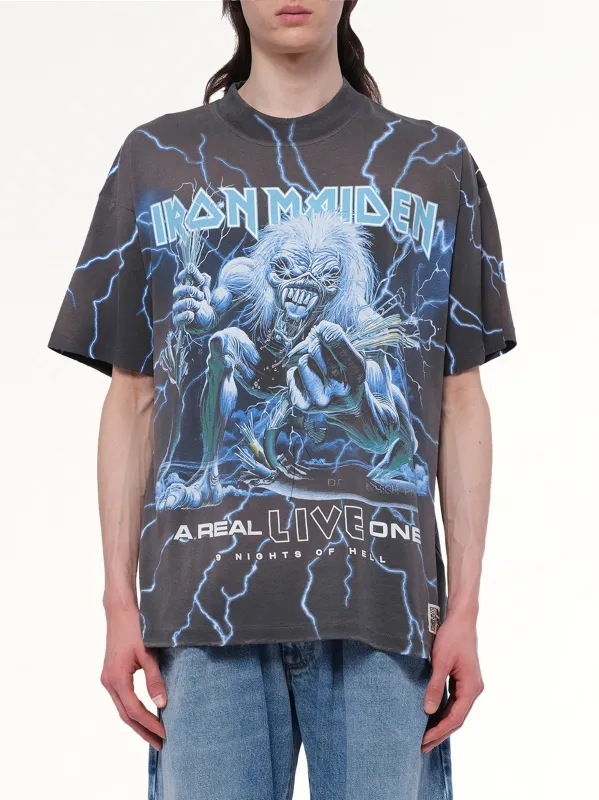 Iron Maiden a Real Live One T-Shirt in Sunfade Grey sold by MARAIS