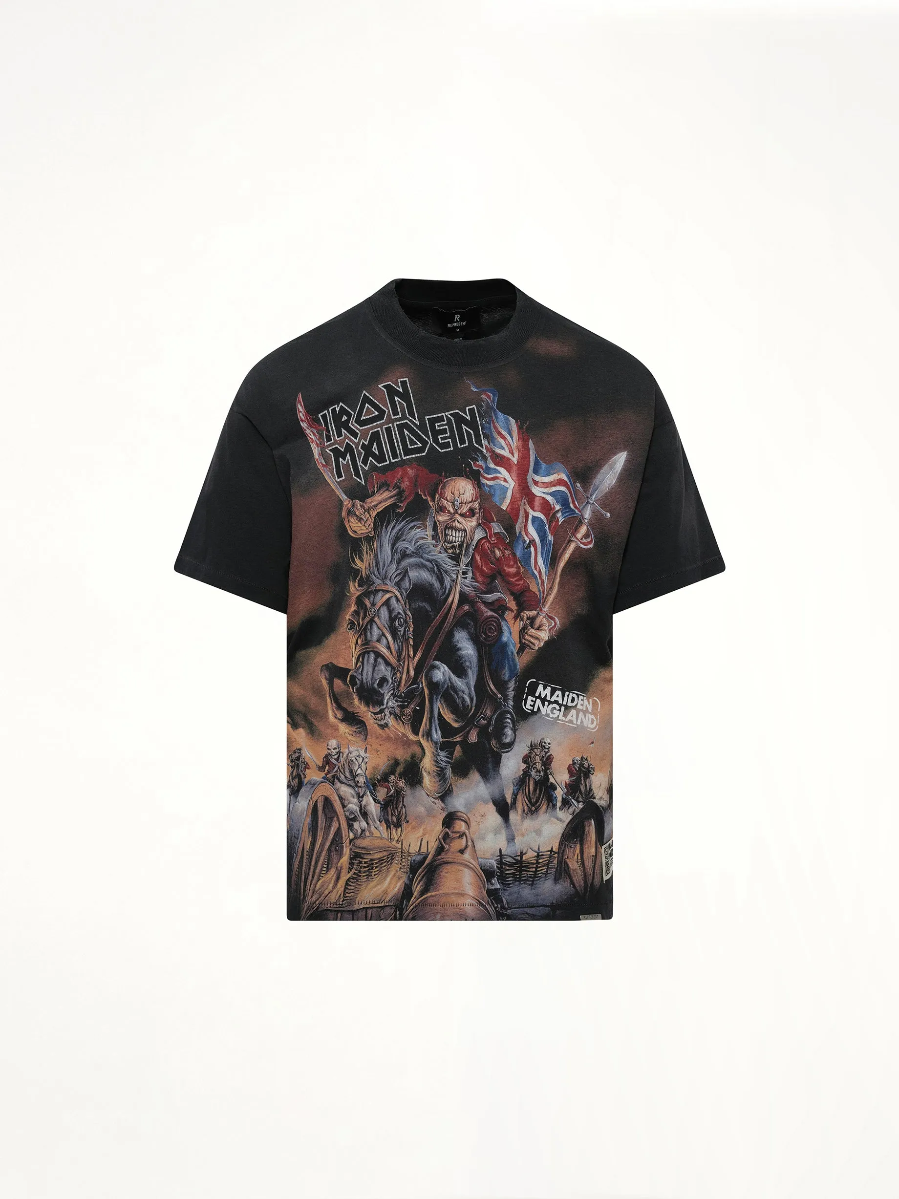 Iron Maiden Steed T-Shirt in Stained Black sold by MARAIS product image thumbnail 2