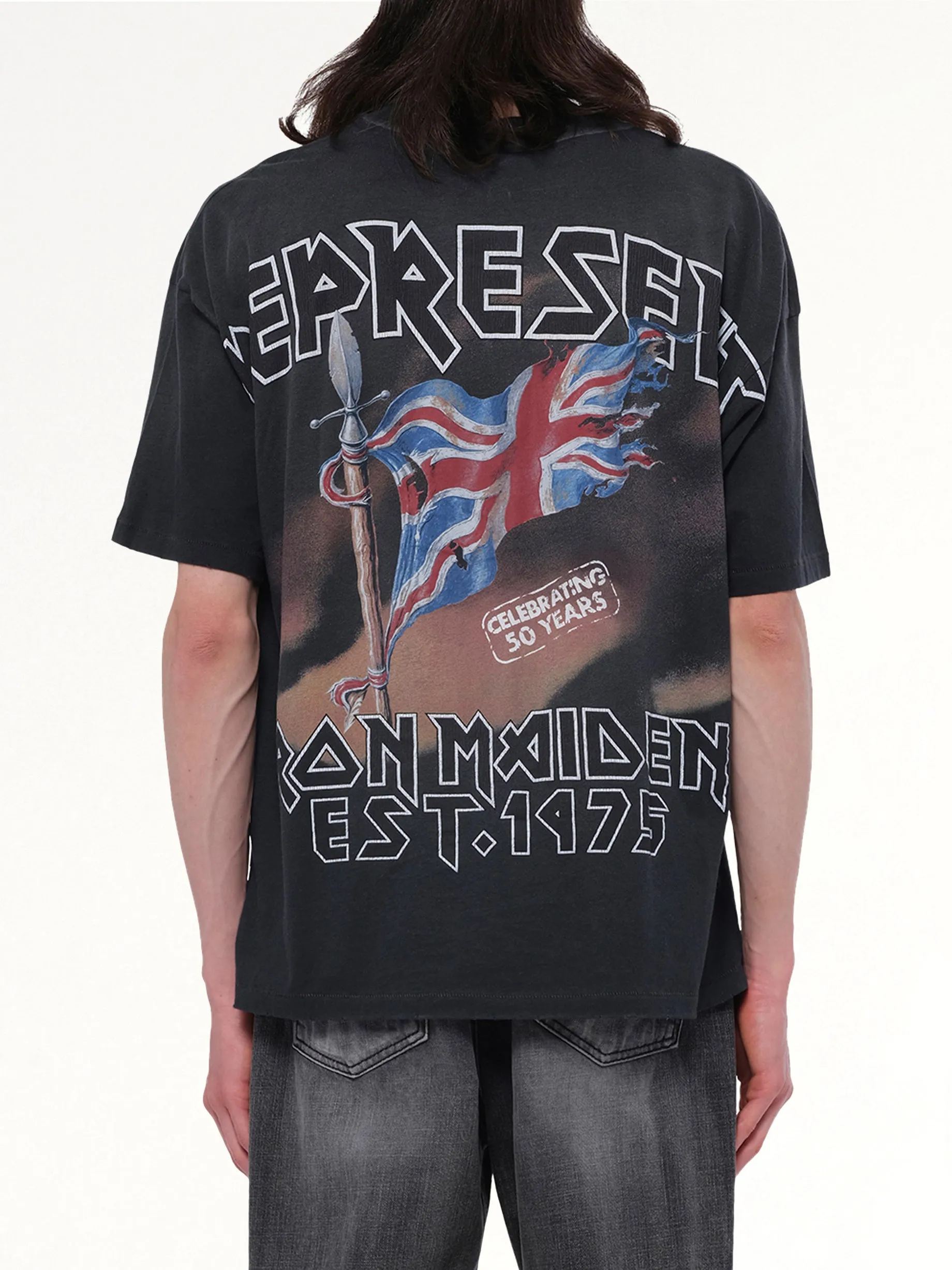 Iron Maiden Steed T-Shirt in Stained Black sold by MARAIS product image thumbnail 5