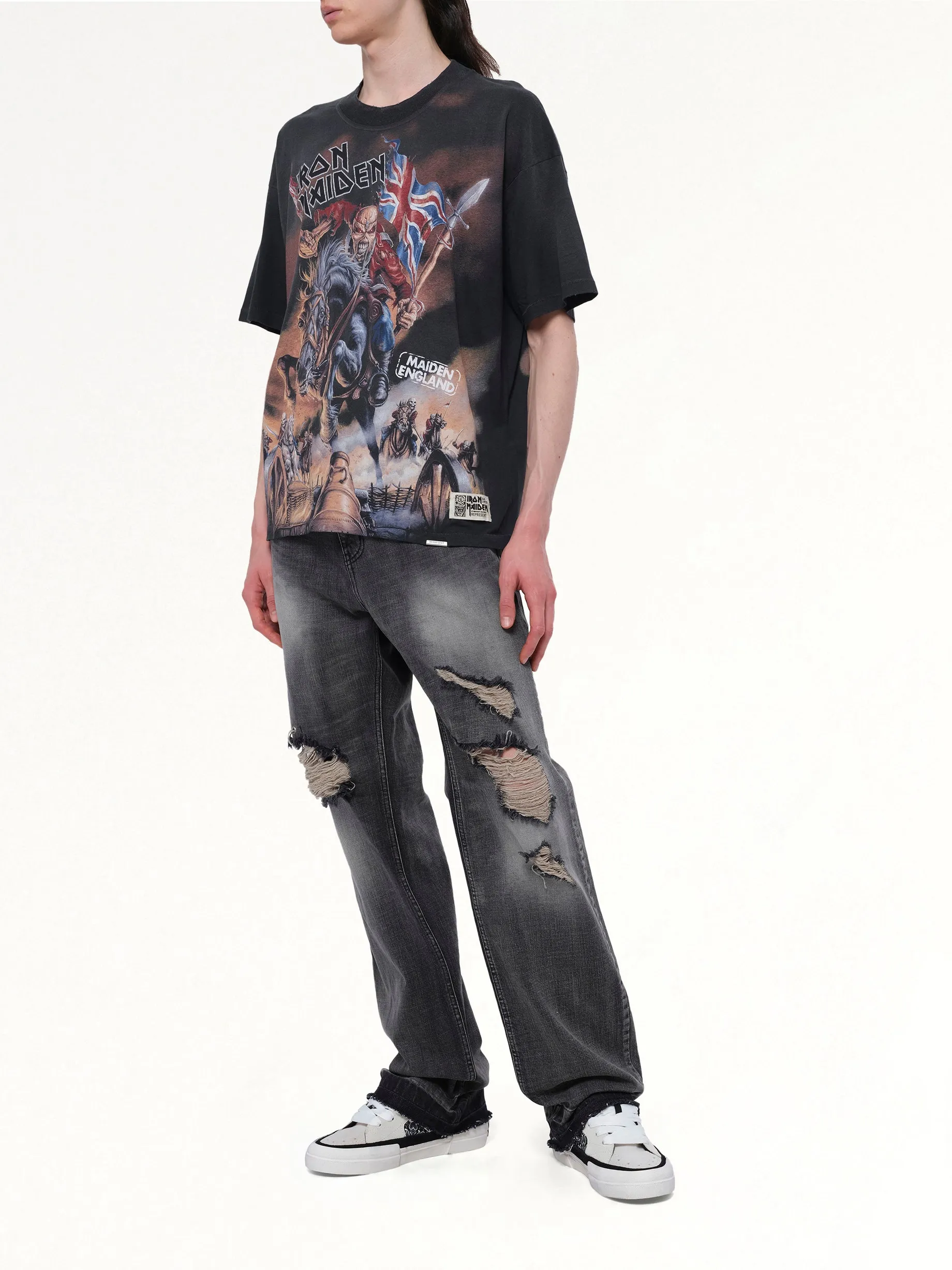 Iron Maiden Steed T-Shirt in Stained Black sold by MARAIS product image thumbnail 4