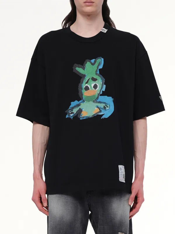 Leon Printed T-Shirt in Black sold by MARAIS