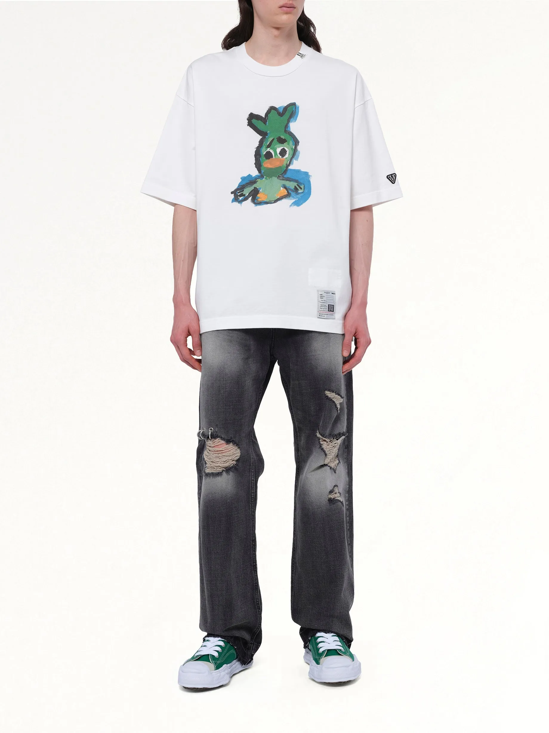 Leon Printed T-Shirt in White sold by MARAIS product image thumbnail 4