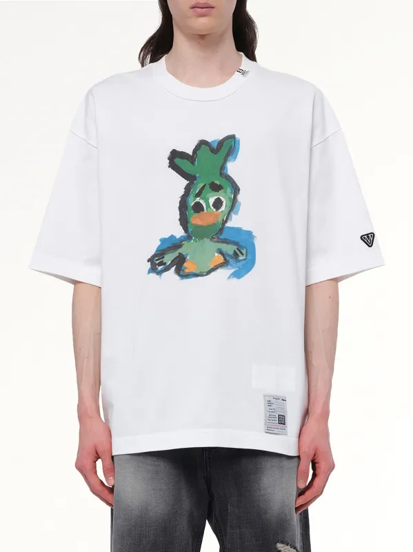 Leon Printed T-Shirt in White sold by MARAIS