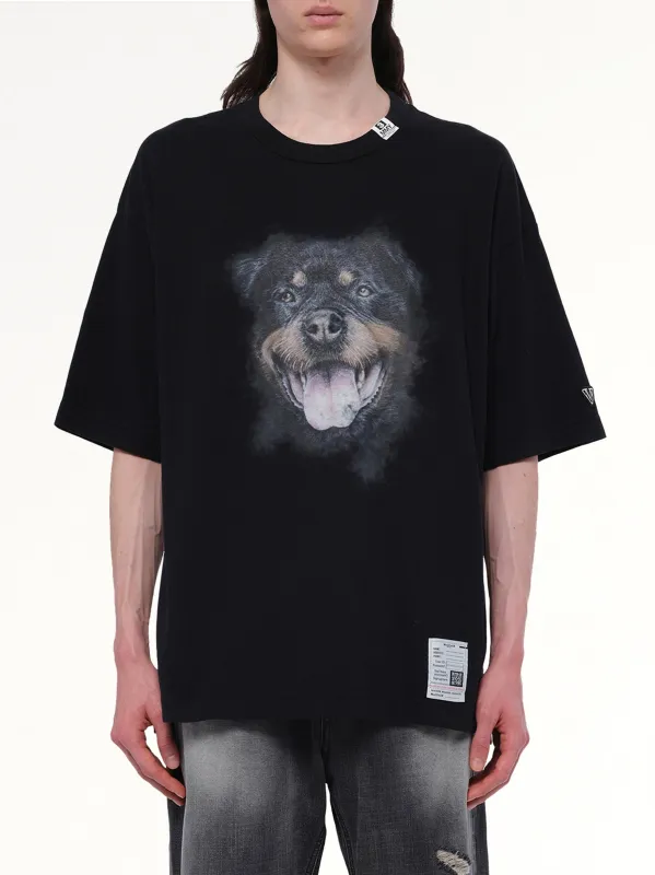 Dog Printed T-Shirt in Black sold by MARAIS