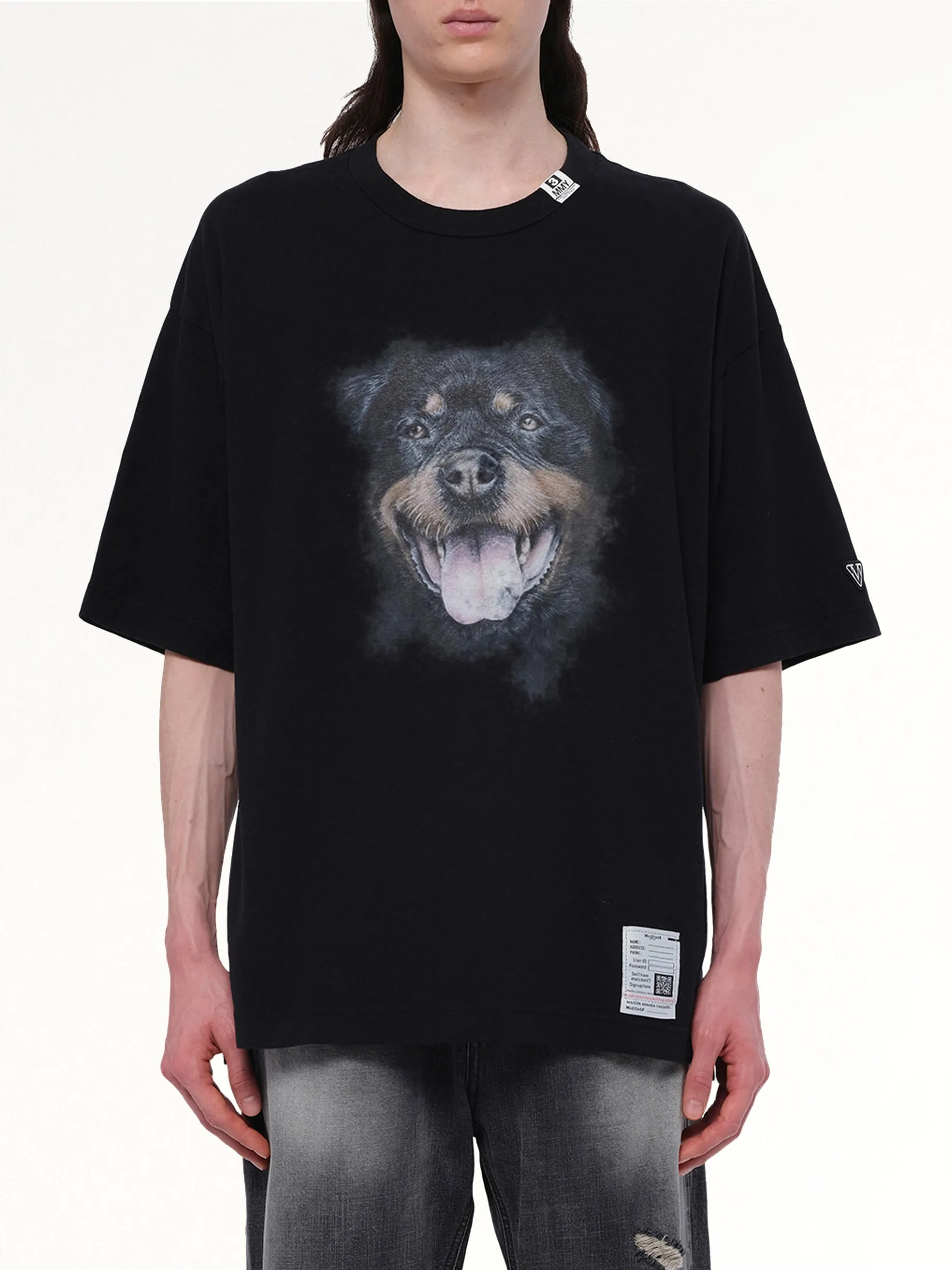 Dog Printed T-Shirt in Black sold by MARAIS