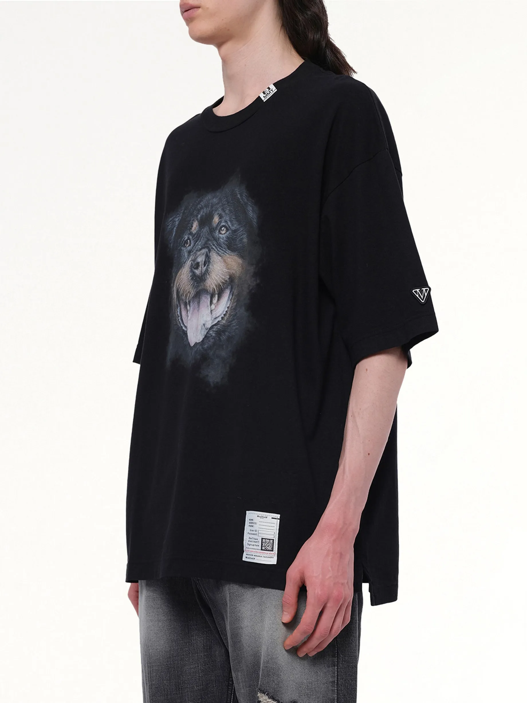 Dog Printed T-Shirt in Black sold by MARAIS product image thumbnail 3