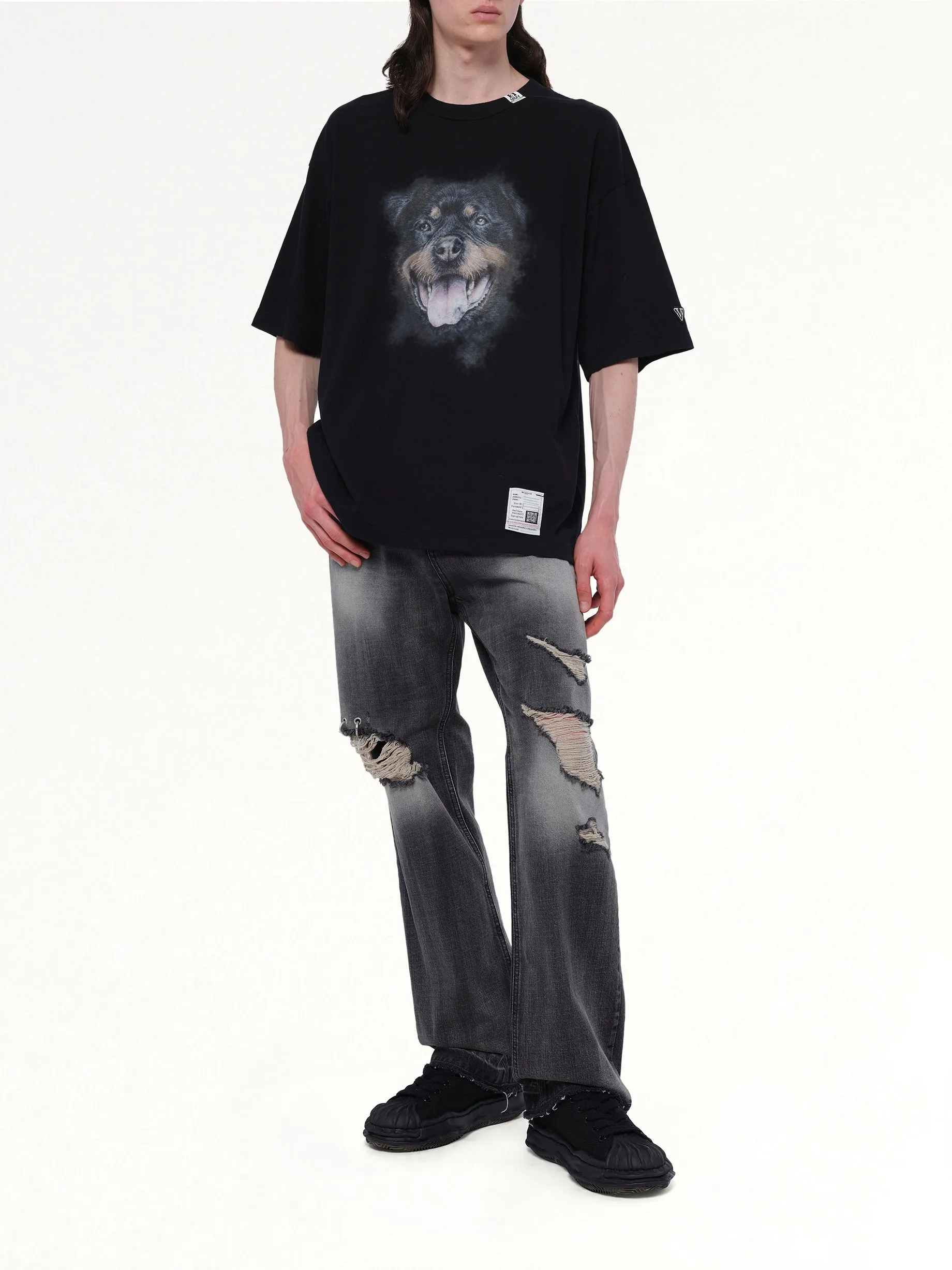 Dog Printed T-Shirt in Black sold by MARAIS product image thumbnail 4