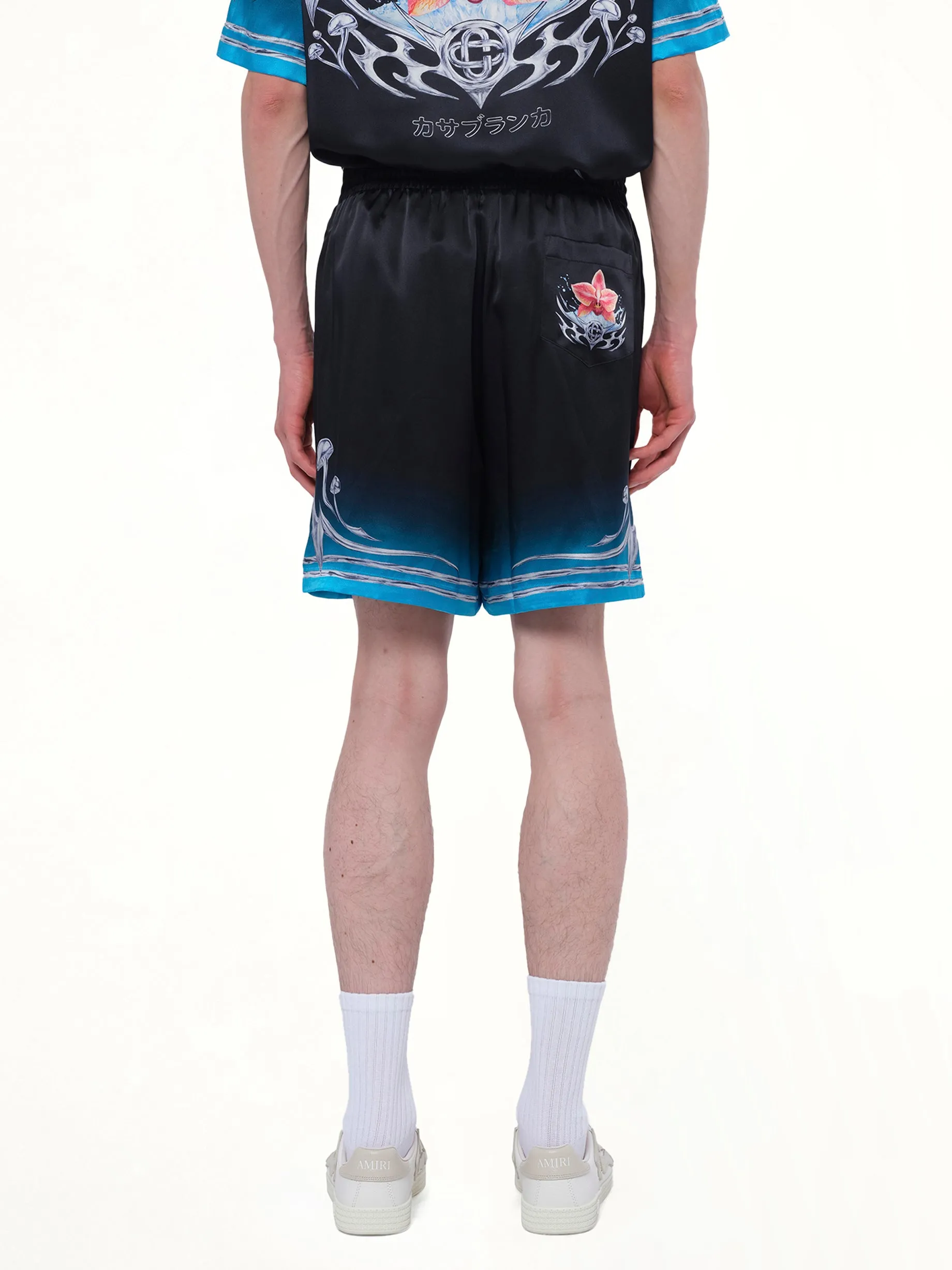 Silk Satin Blades Shorts in Multicolour sold by MARAIS product image thumbnail 5