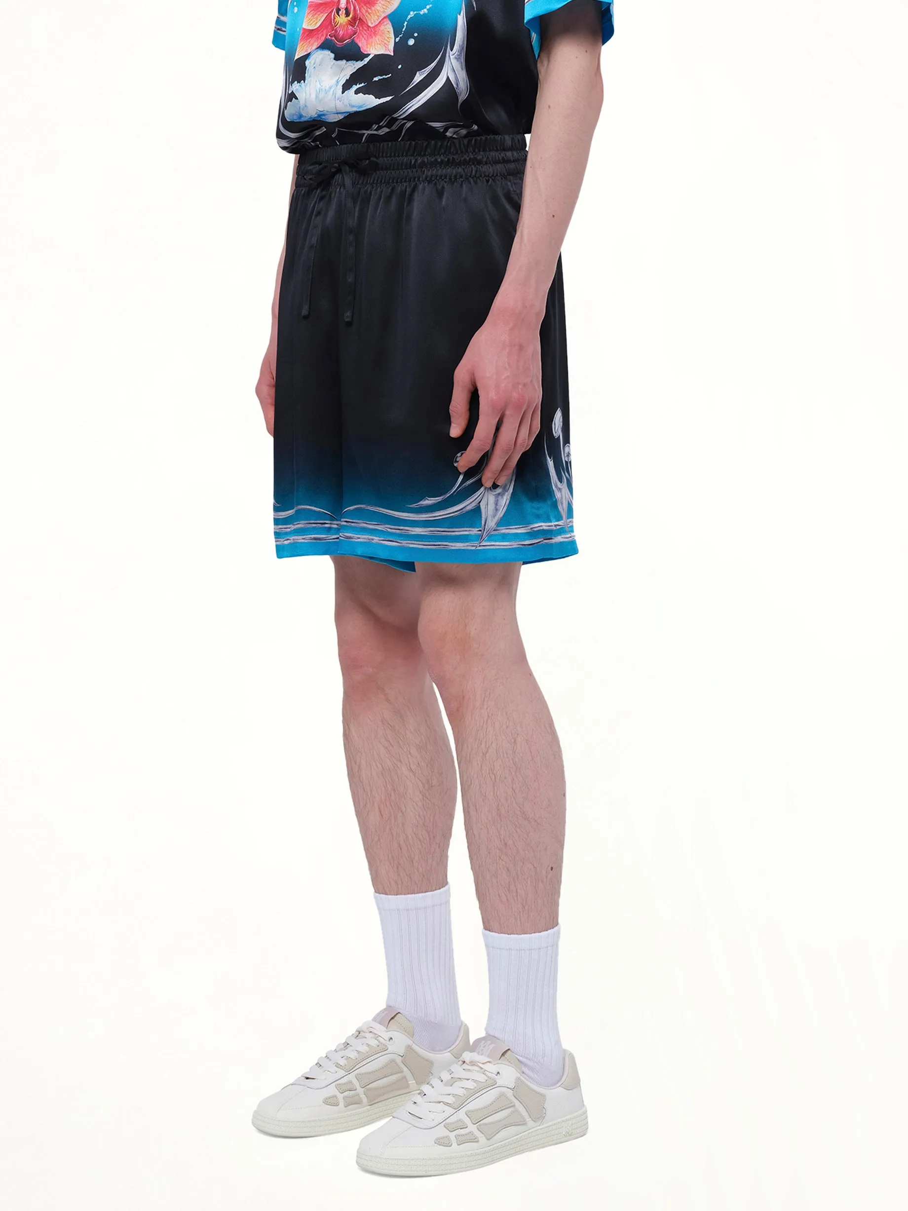 Silk Satin Blades Shorts in Multicolour sold by MARAIS product image thumbnail 3