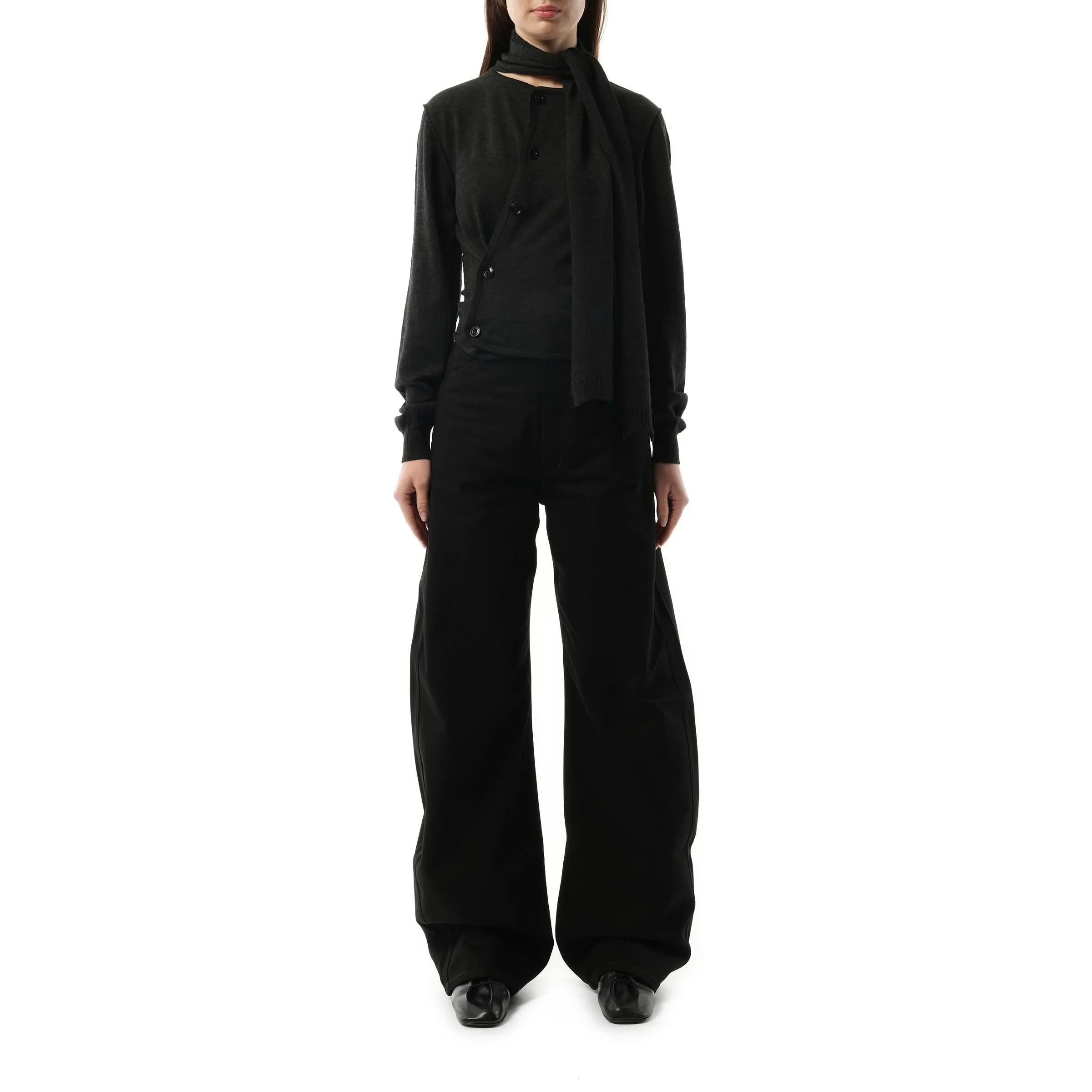Twisted Cardigan with Scarf in Anthracite sold by MARAIS product image thumbnail 4