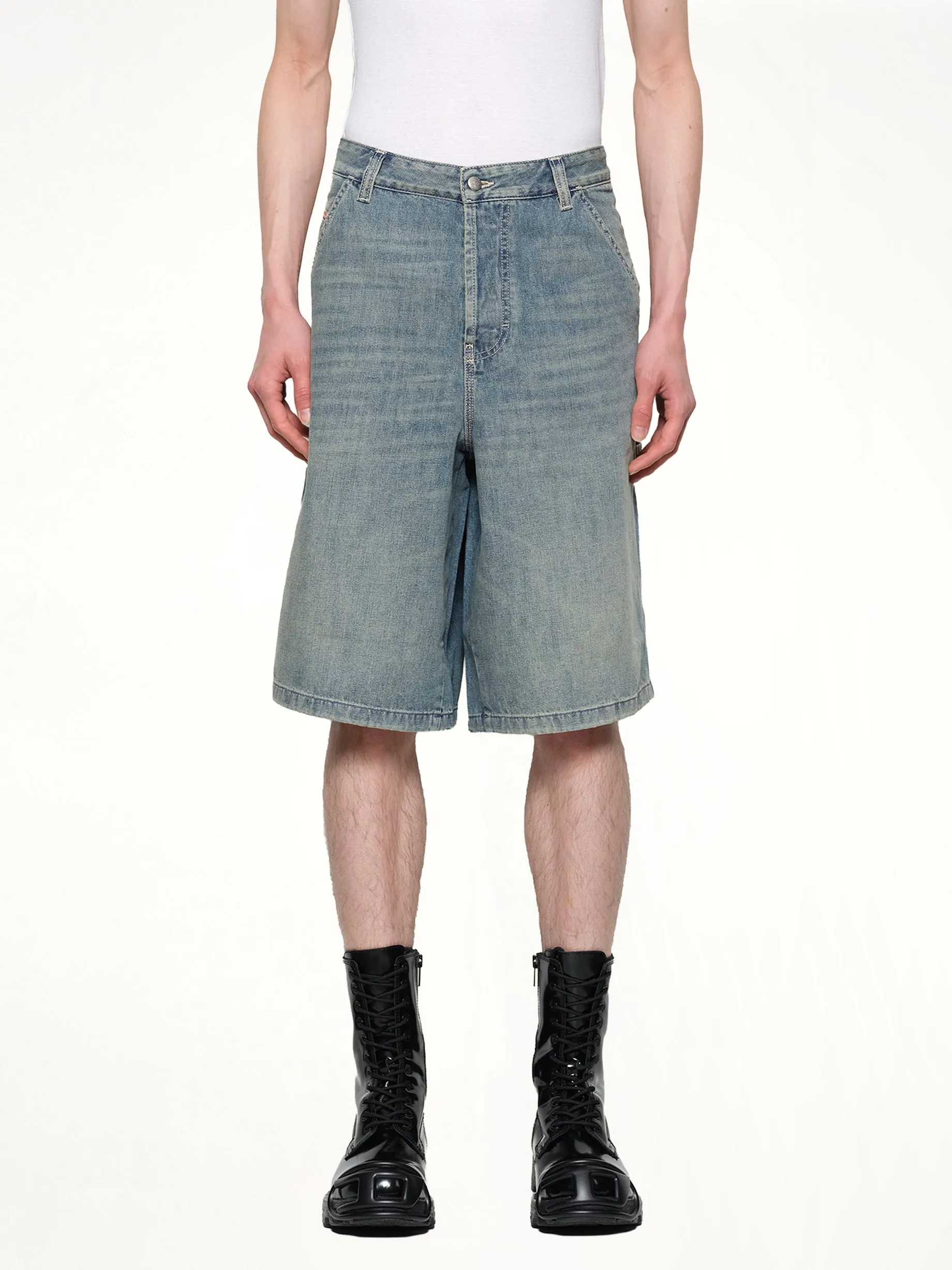 D-LIVERY-W-SHORT Denim Shorts in Light Blue sold by MARAIS
