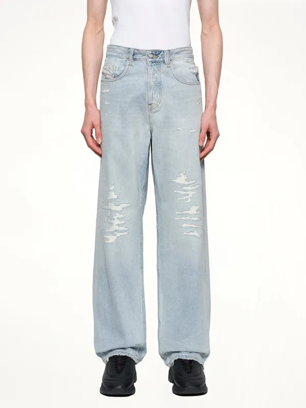 2001 D-MACRO Relaxed Jeans in Light Blue sold by MARAIS