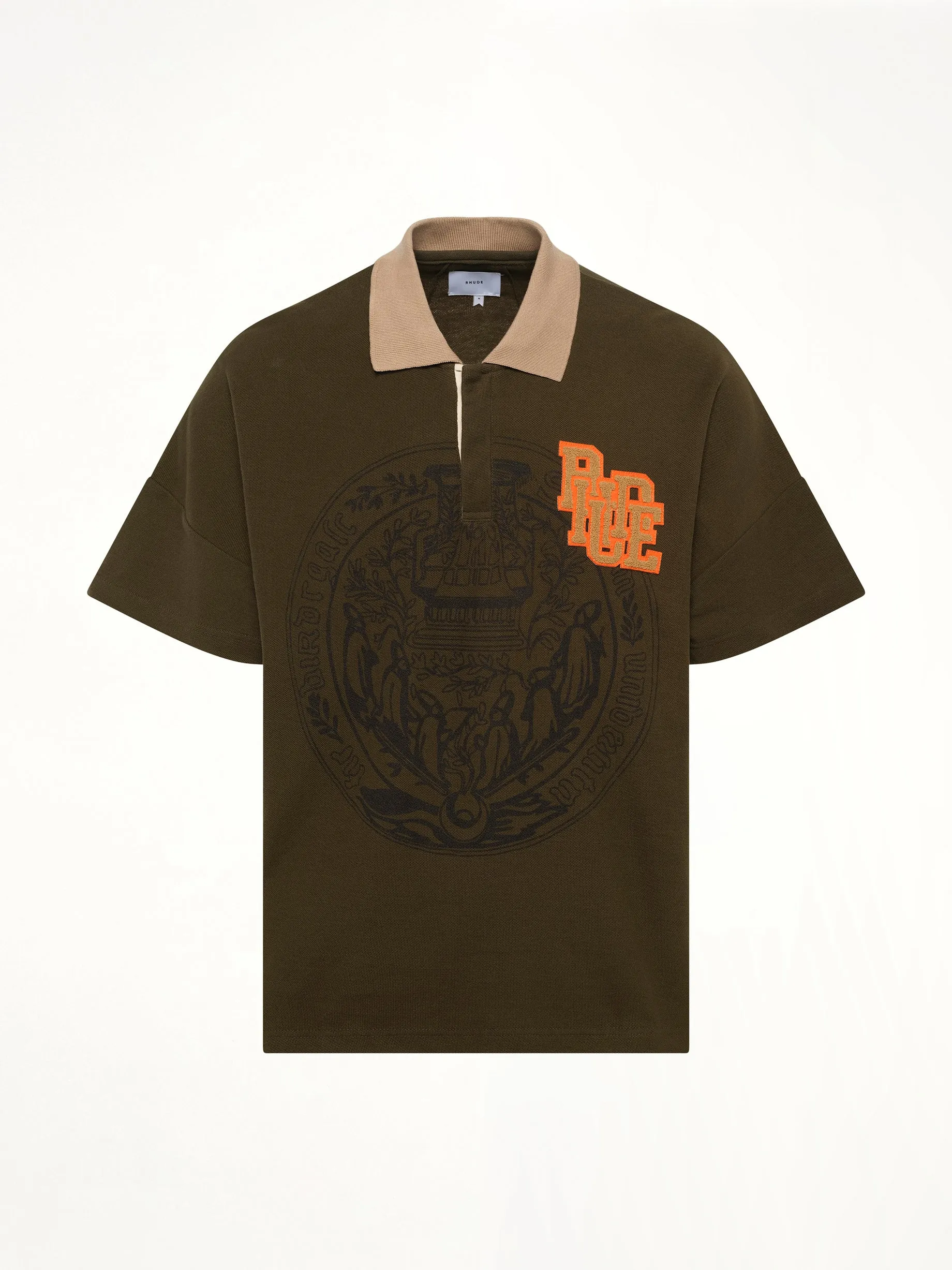 Scramble Logo Stamp Polo in Green sold by MARAIS product image thumbnail 2