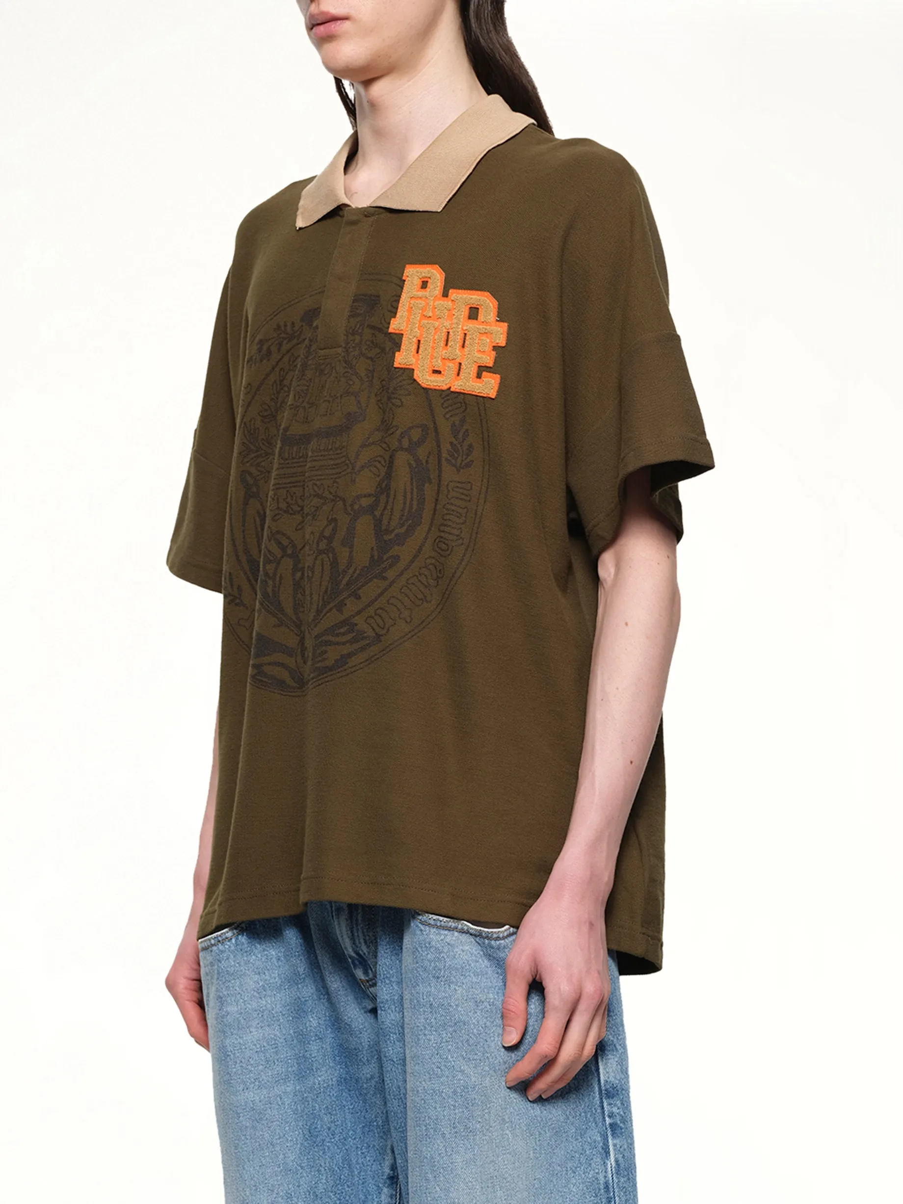 Scramble Logo Stamp Polo in Green sold by MARAIS product image thumbnail 3