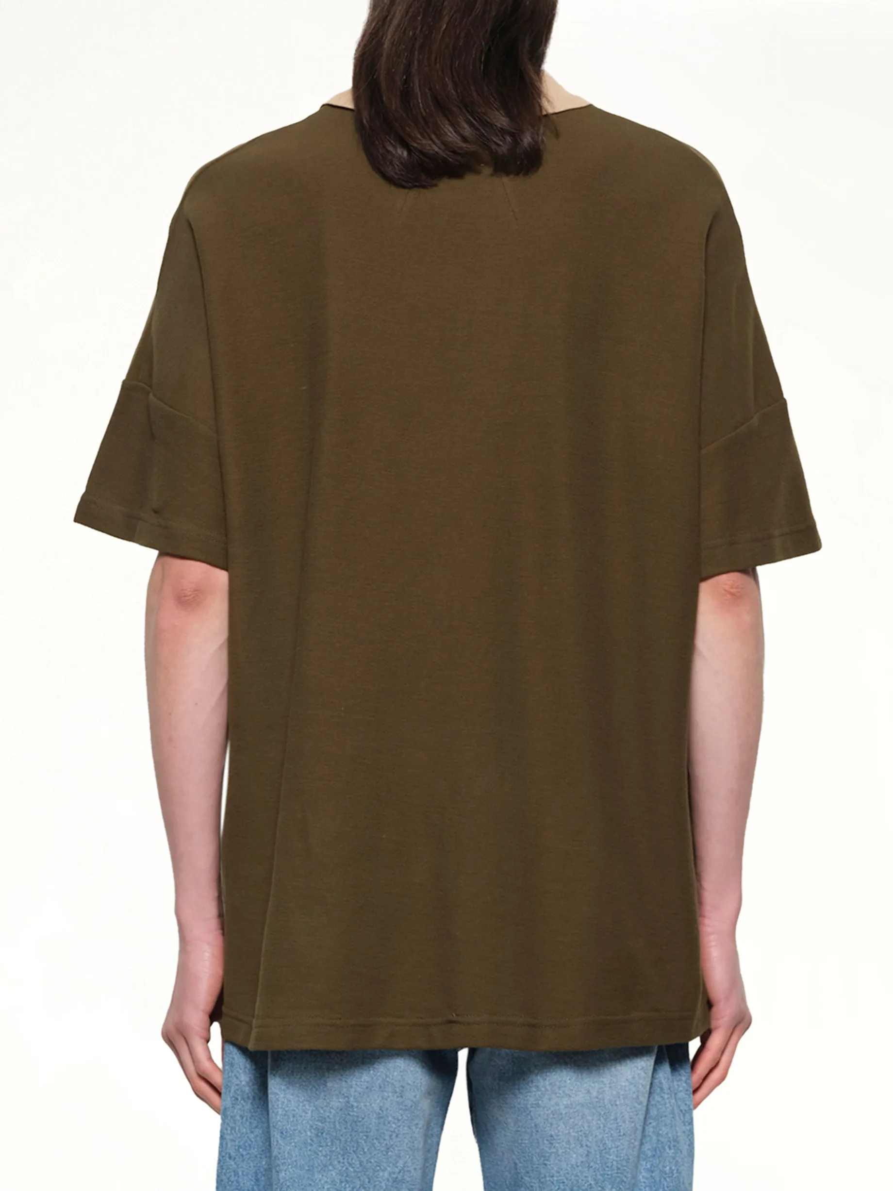 Scramble Logo Stamp Polo in Green sold by MARAIS product image thumbnail 5