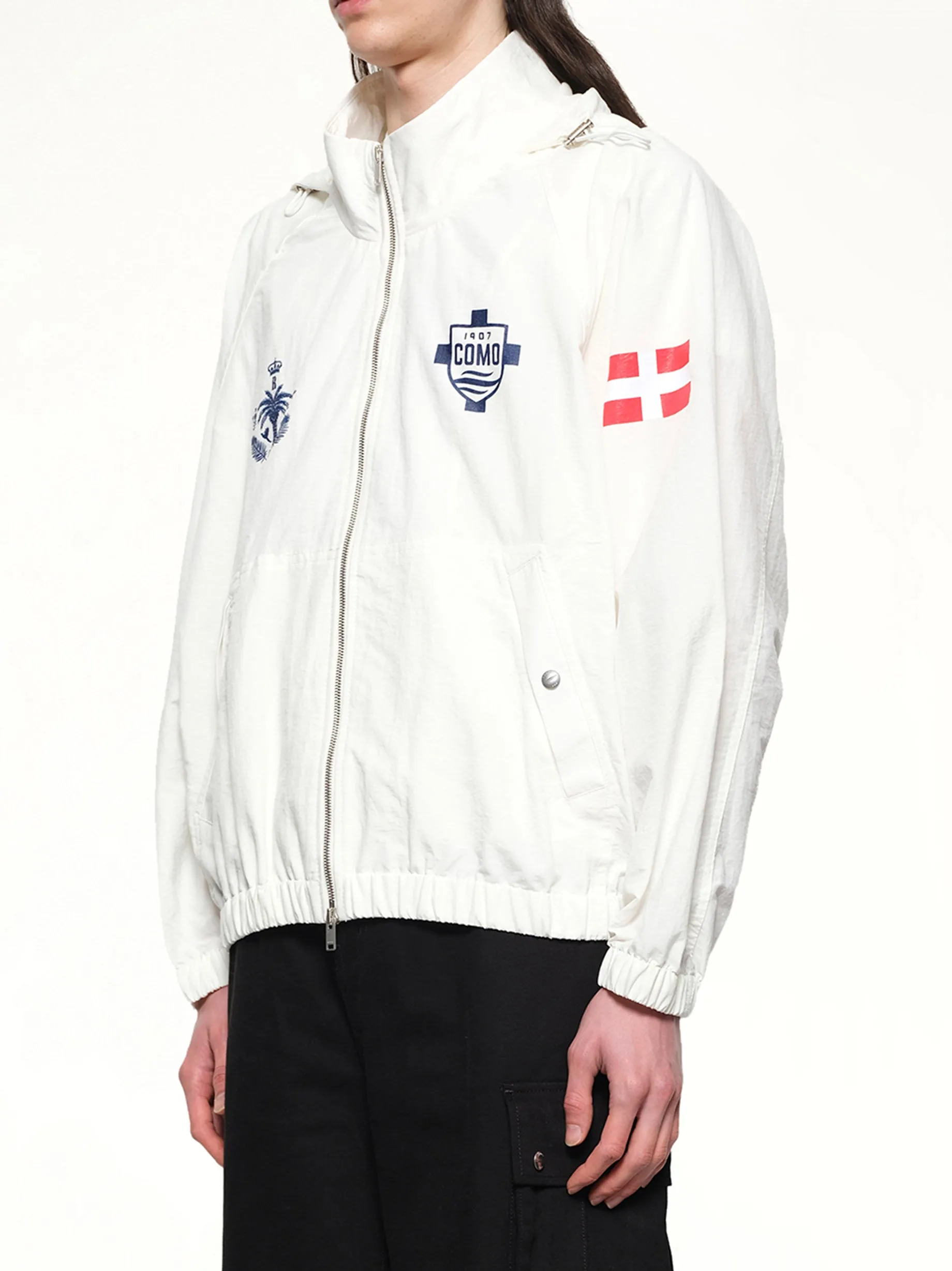 FC Como Track Jacket in White sold by MARAIS product image thumbnail 3
