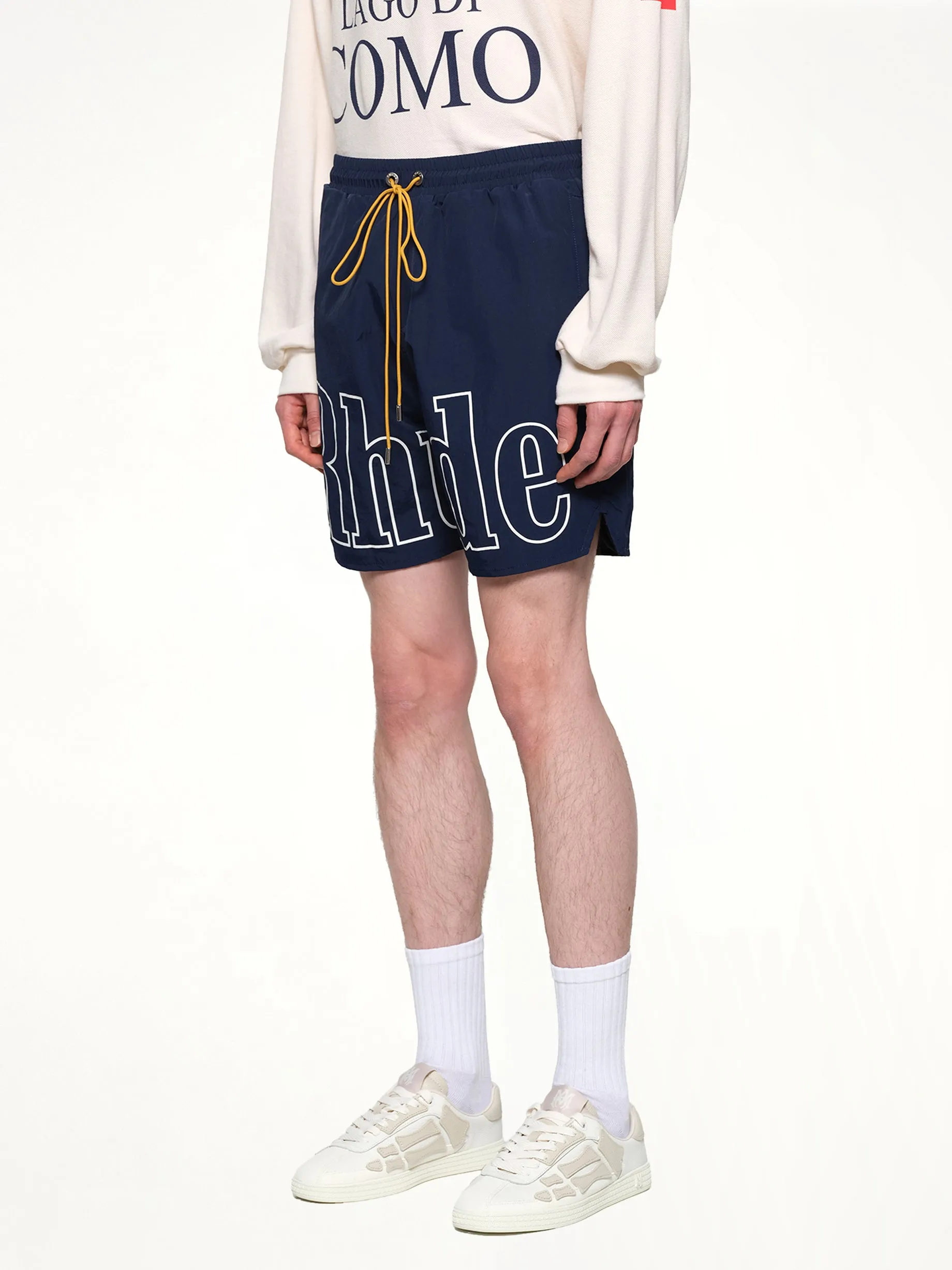 Rhude Logo Shorts in Navy sold by MARAIS product image thumbnail 3