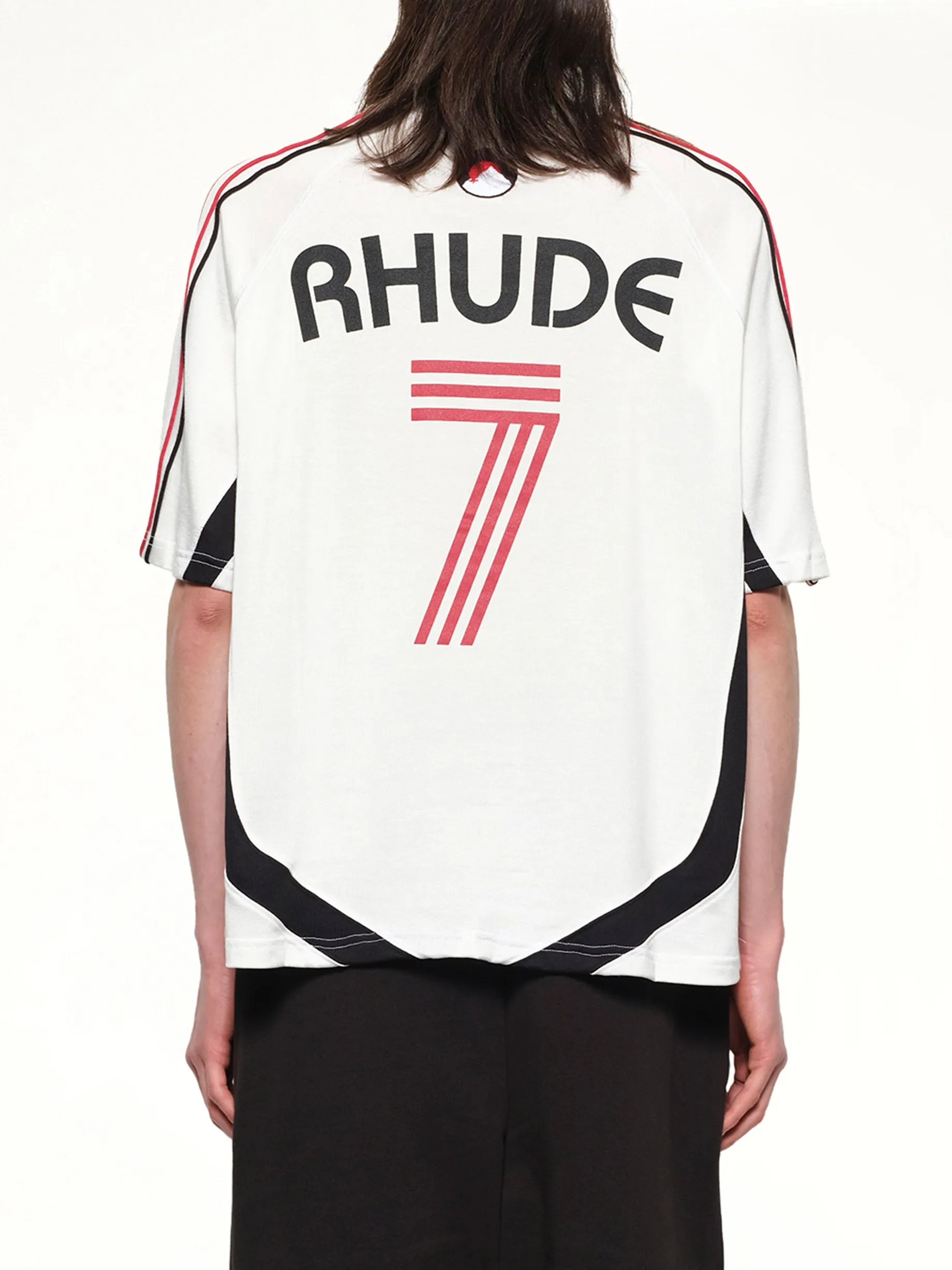 Lundun Soccer Jersey in White/Black/Red sold by MARAIS product image thumbnail 5