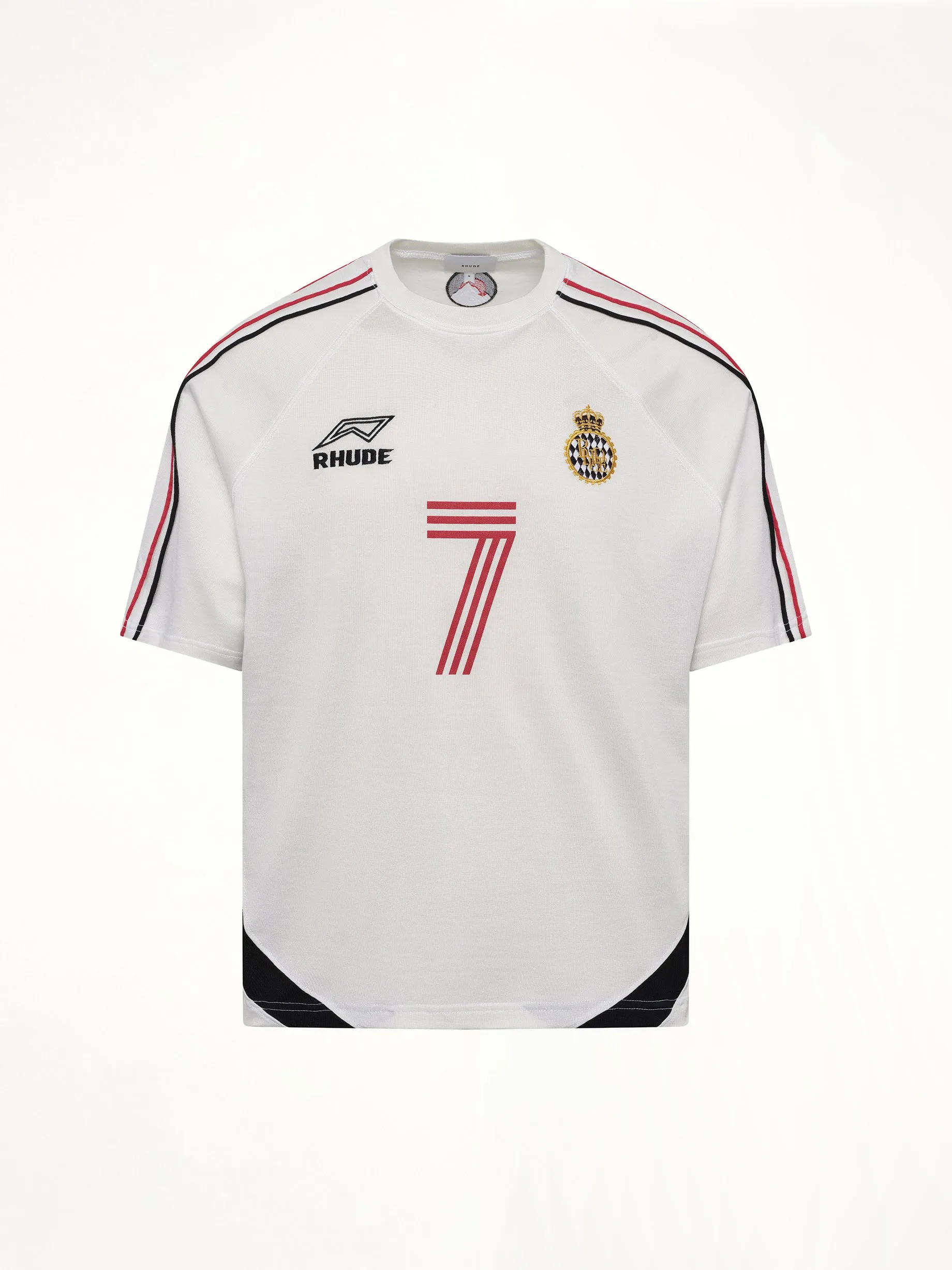Lundun Soccer Jersey in White/Black/Red sold by MARAIS product image thumbnail 2