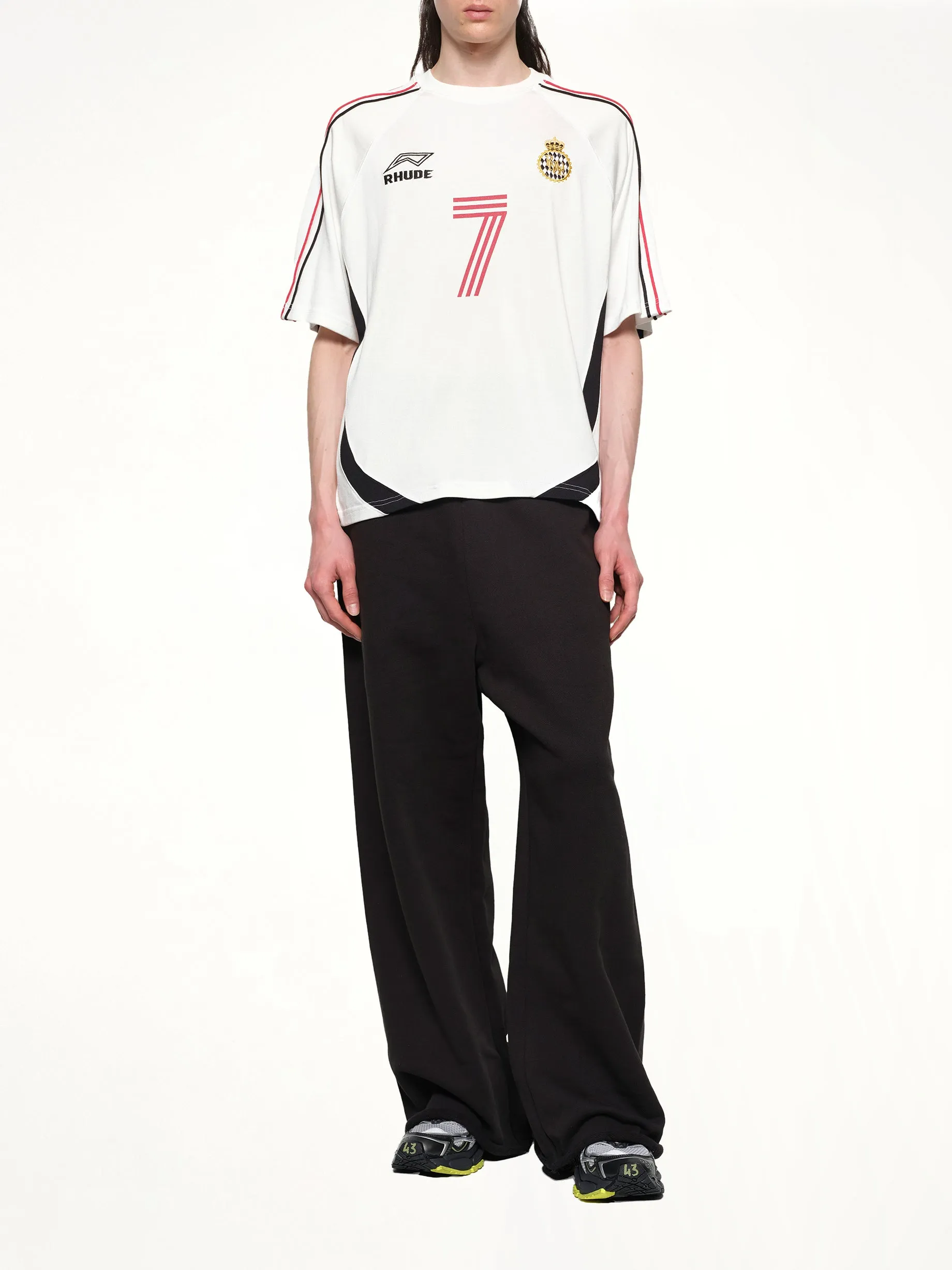 Lundun Soccer Jersey in White/Black/Red sold by MARAIS product image thumbnail 4