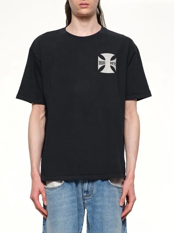 Rhude Boys T-Shirt in Vintage Black sold by MARAIS