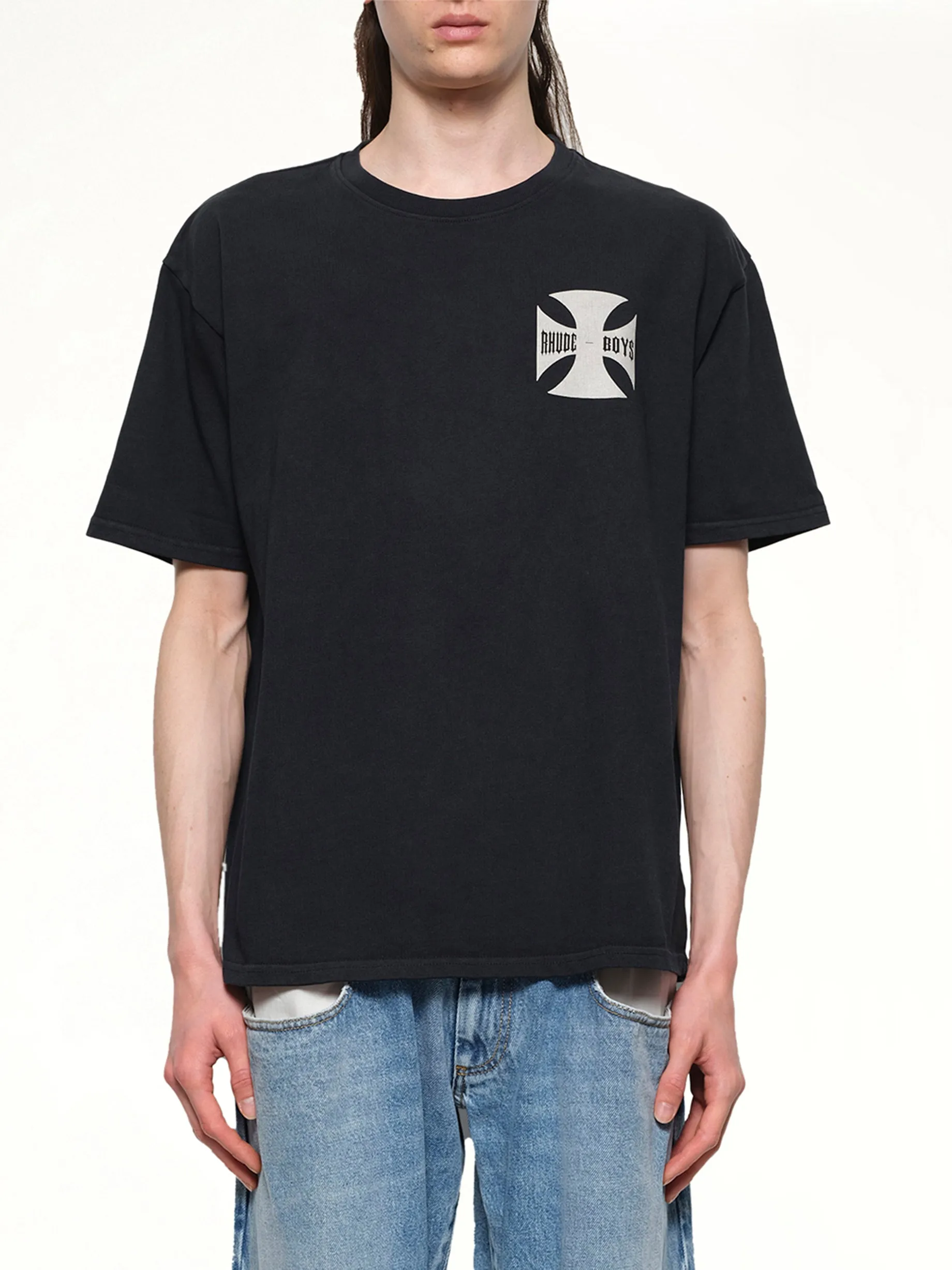 Rhude Boys T-Shirt in Vintage Black sold by MARAIS