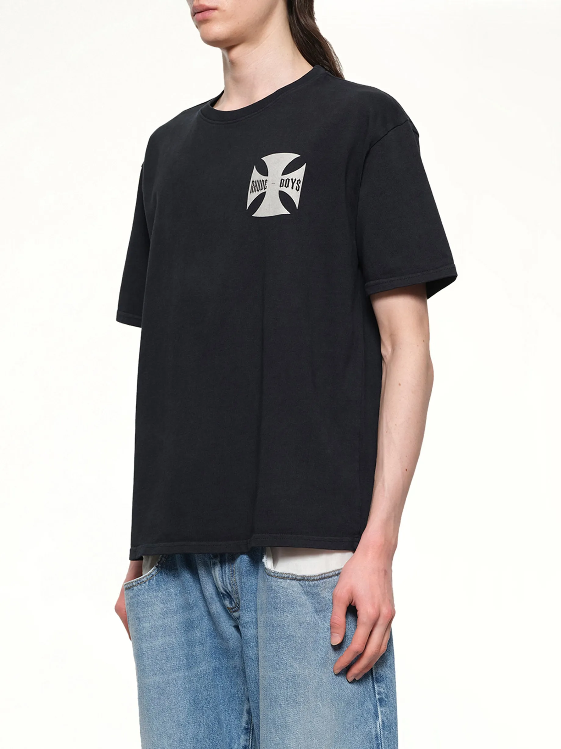 Rhude Boys T-Shirt in Vintage Black sold by MARAIS product image thumbnail 3
