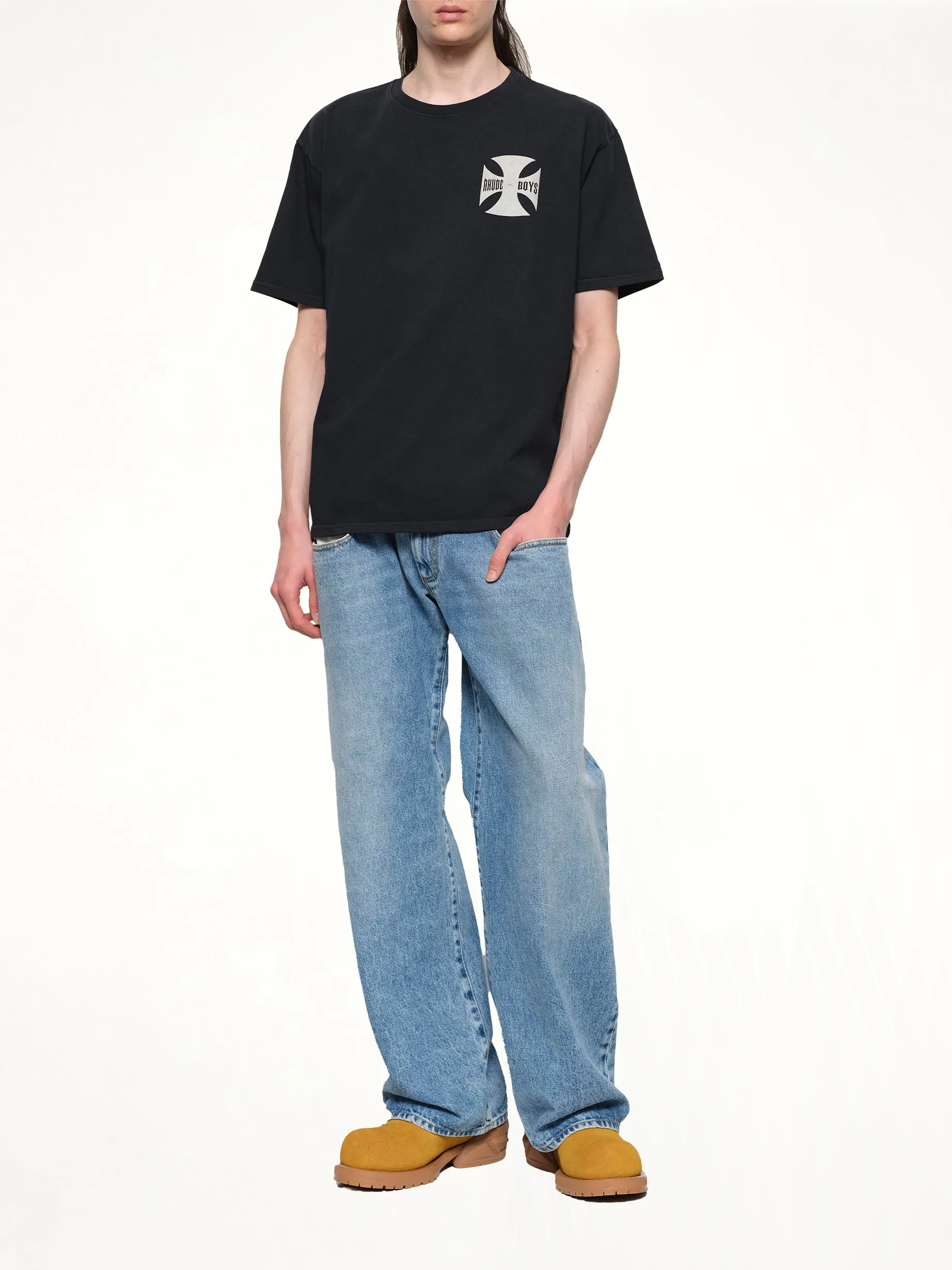 Rhude Boys T-Shirt in Vintage Black sold by MARAIS product image thumbnail 4