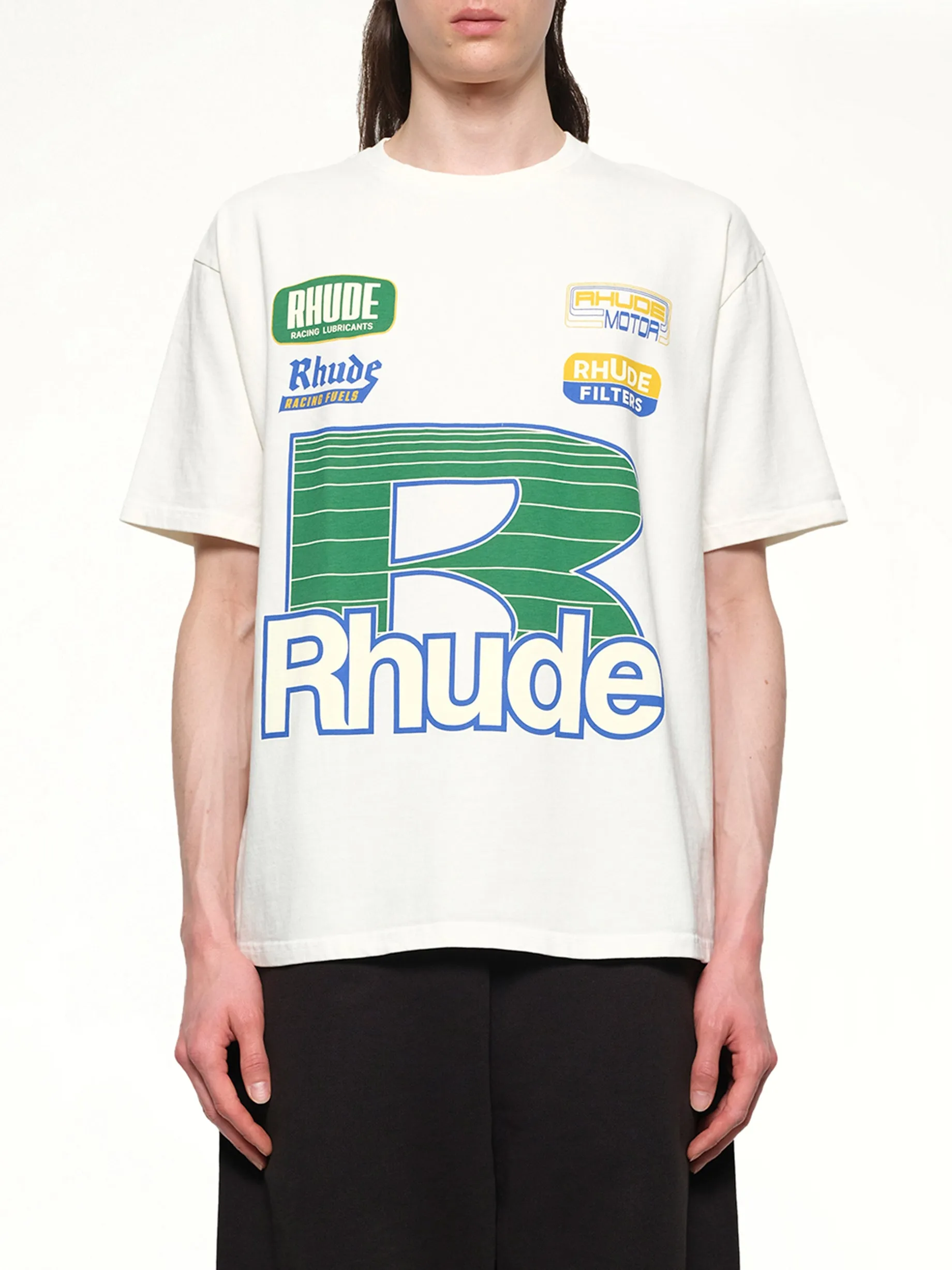 Roadway Racing T-Shirt in Vintage White sold by MARAIS