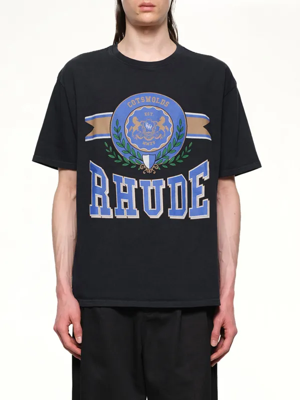 Cotswold Crest T-Shirt in Vintage Black sold by MARAIS