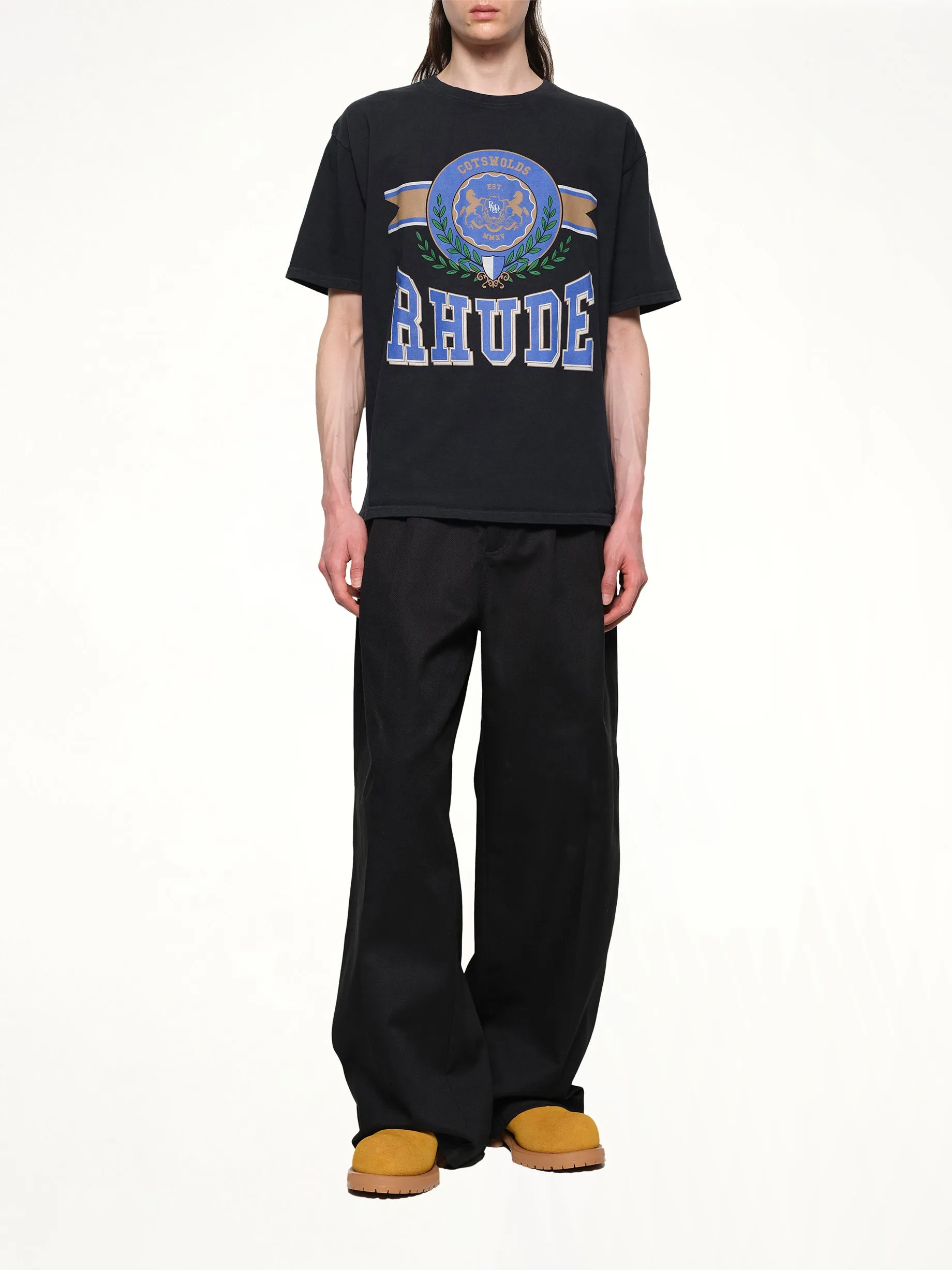 Cotswold Crest T-Shirt in Vintage Black sold by MARAIS product image thumbnail 4