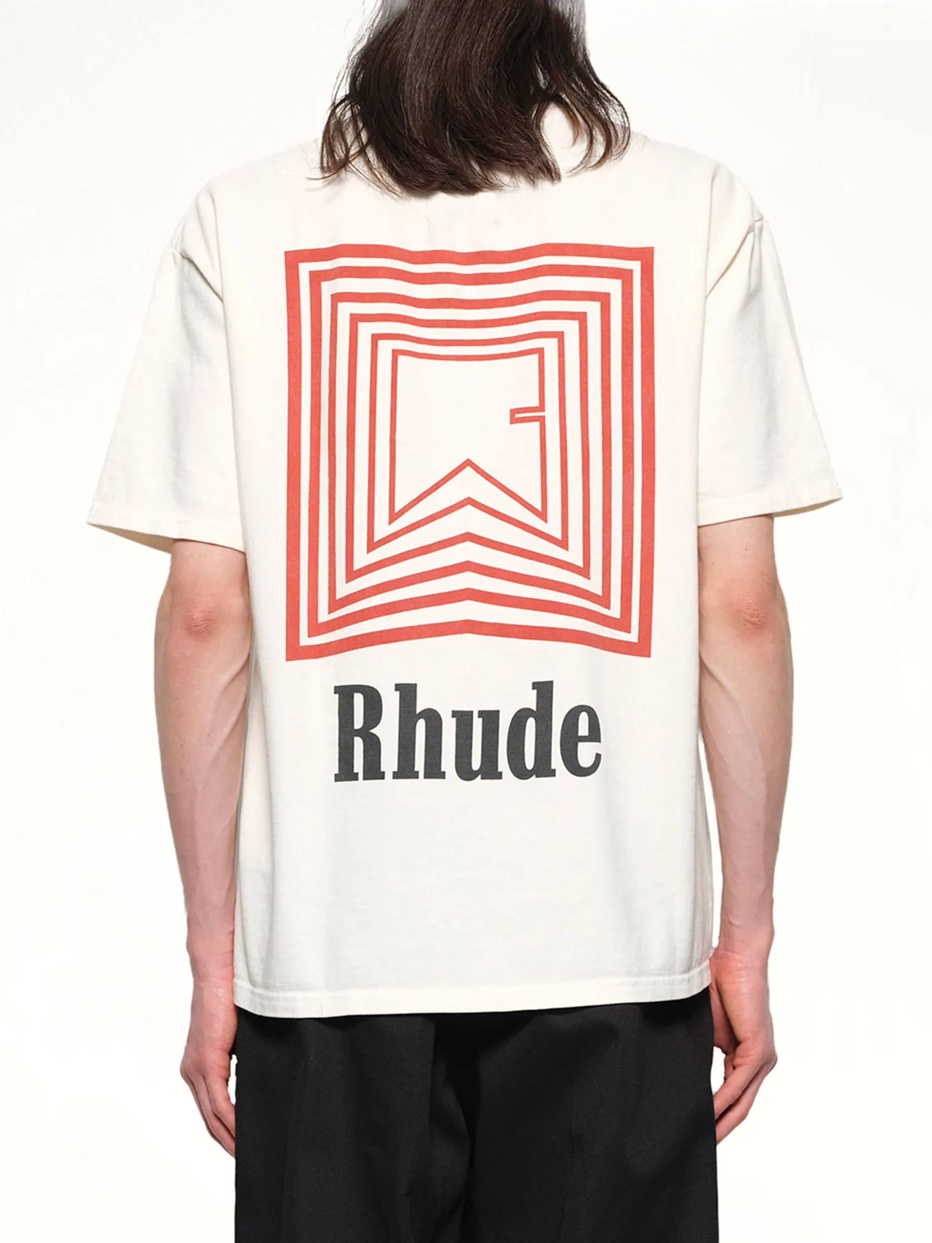 Chevron Logo Repeat T-Shirt in Vintage White sold by MARAIS product image thumbnail 5