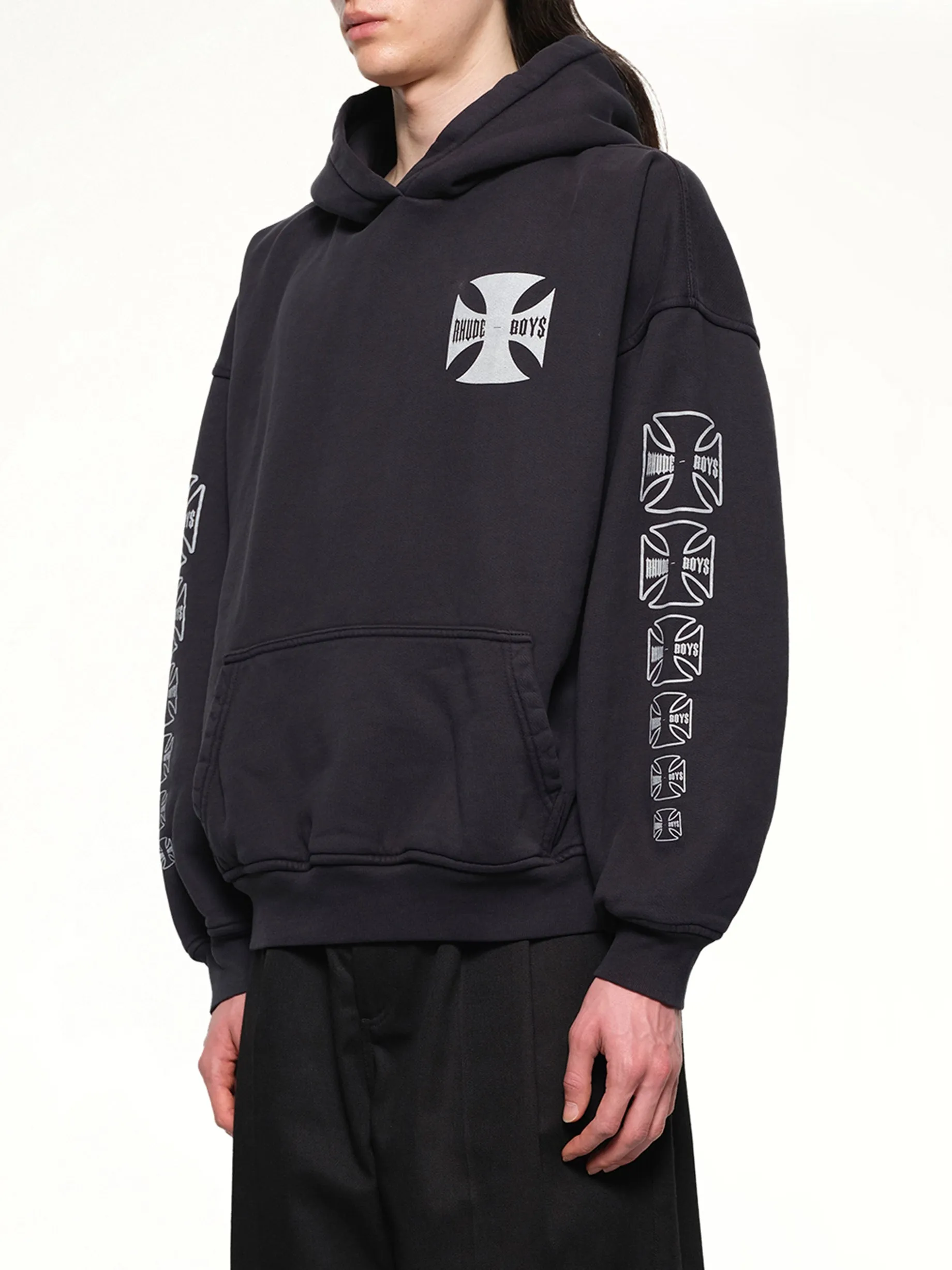 Rhude Boys Hoodie in Vintage Black sold by MARAIS product image thumbnail 3
