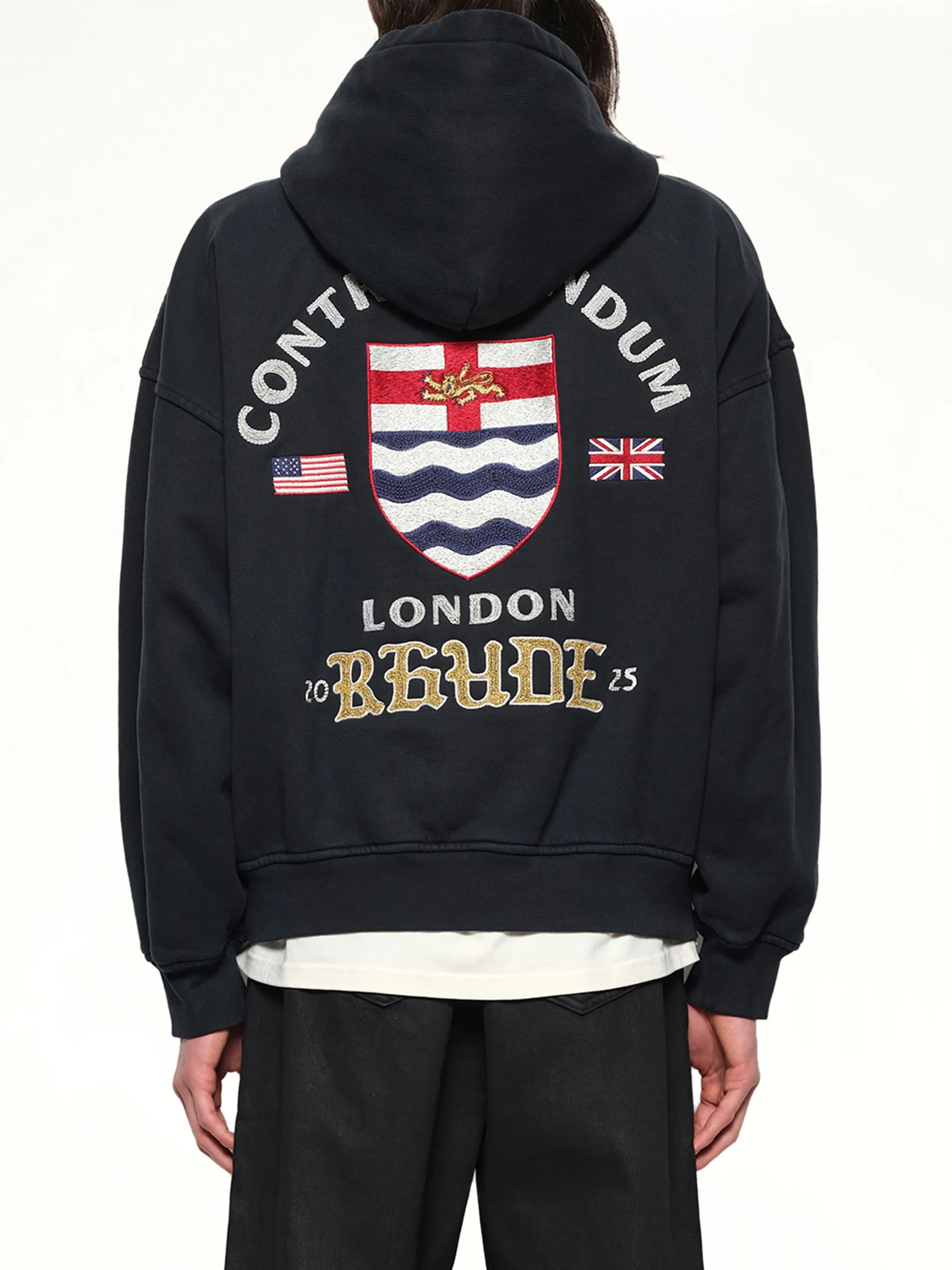 London Hound Hoodie in Vintage Black sold by MARAIS product image thumbnail 5