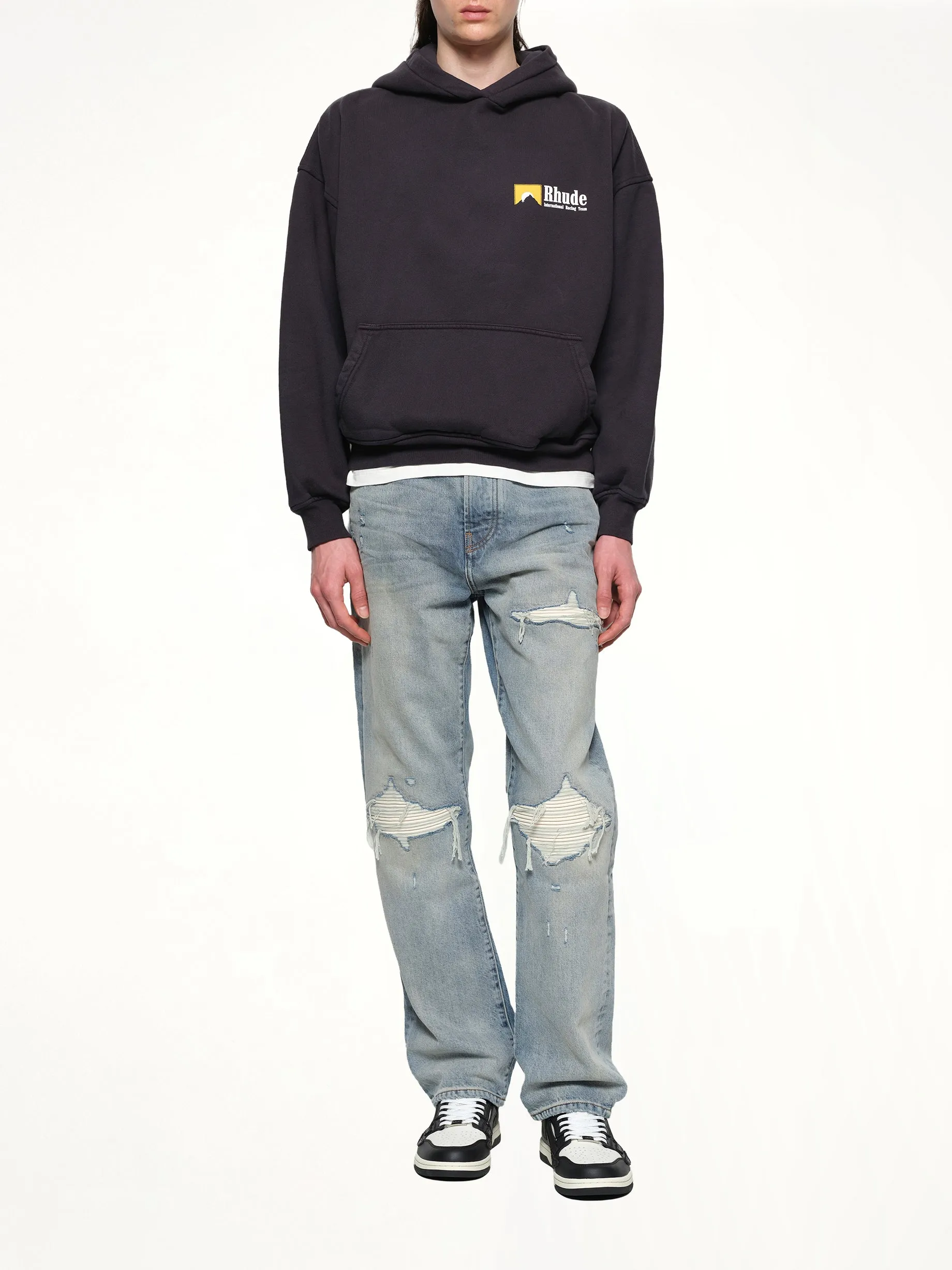 International Racing Logo Hoodie in Vintage Black sold by MARAIS product image thumbnail 4