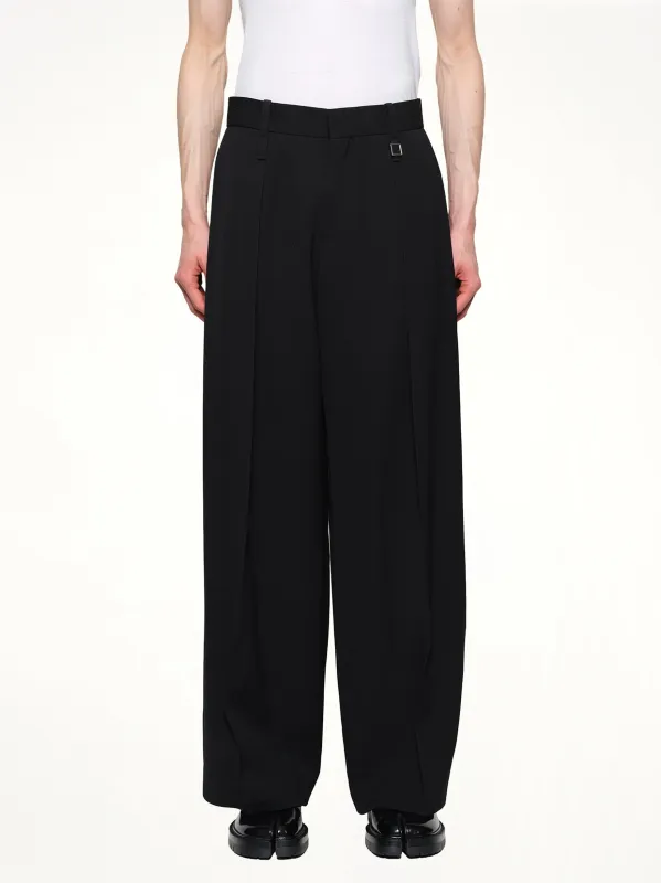 Pleated Pants in Black sold by MARAIS