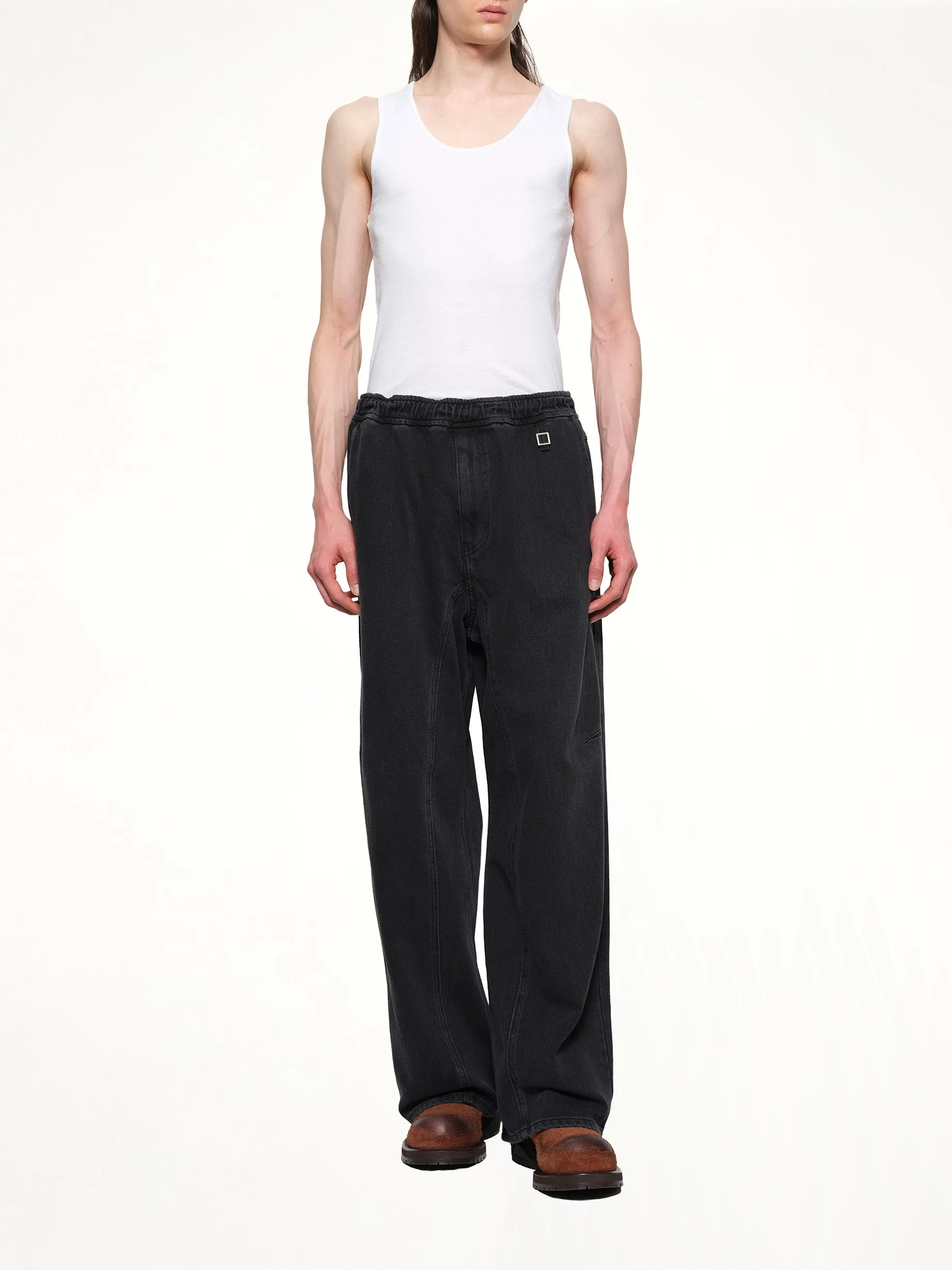 Denim Sweatpants in Black sold by MARAIS product image thumbnail 4