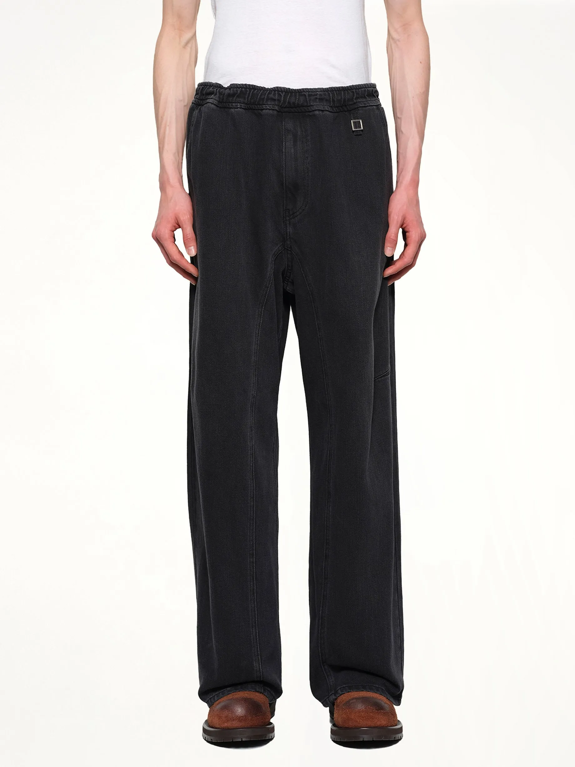 Denim Sweatpants in Black sold by MARAIS