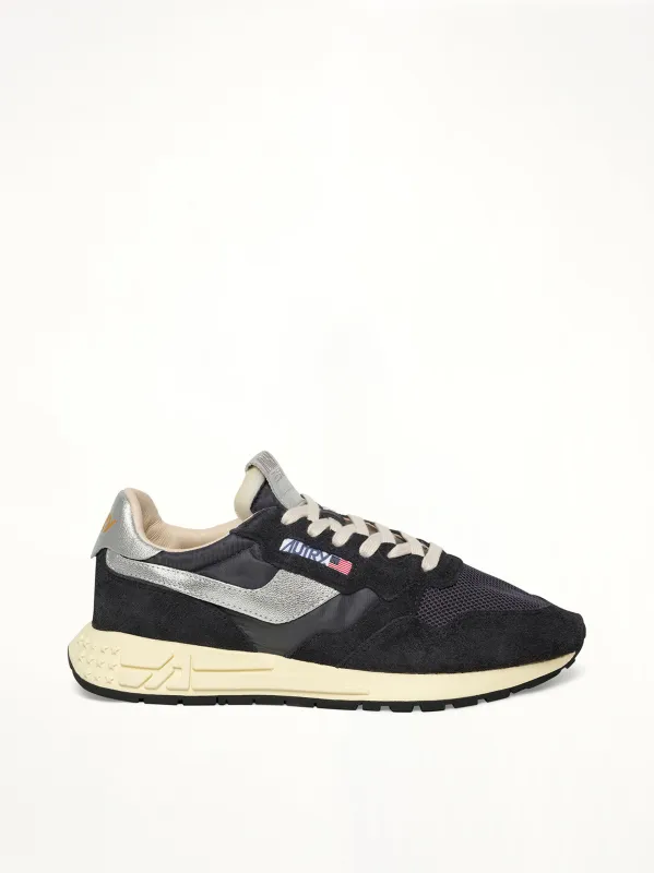 Reelwind Low Sneaker in Black/Silver sold by MARAIS