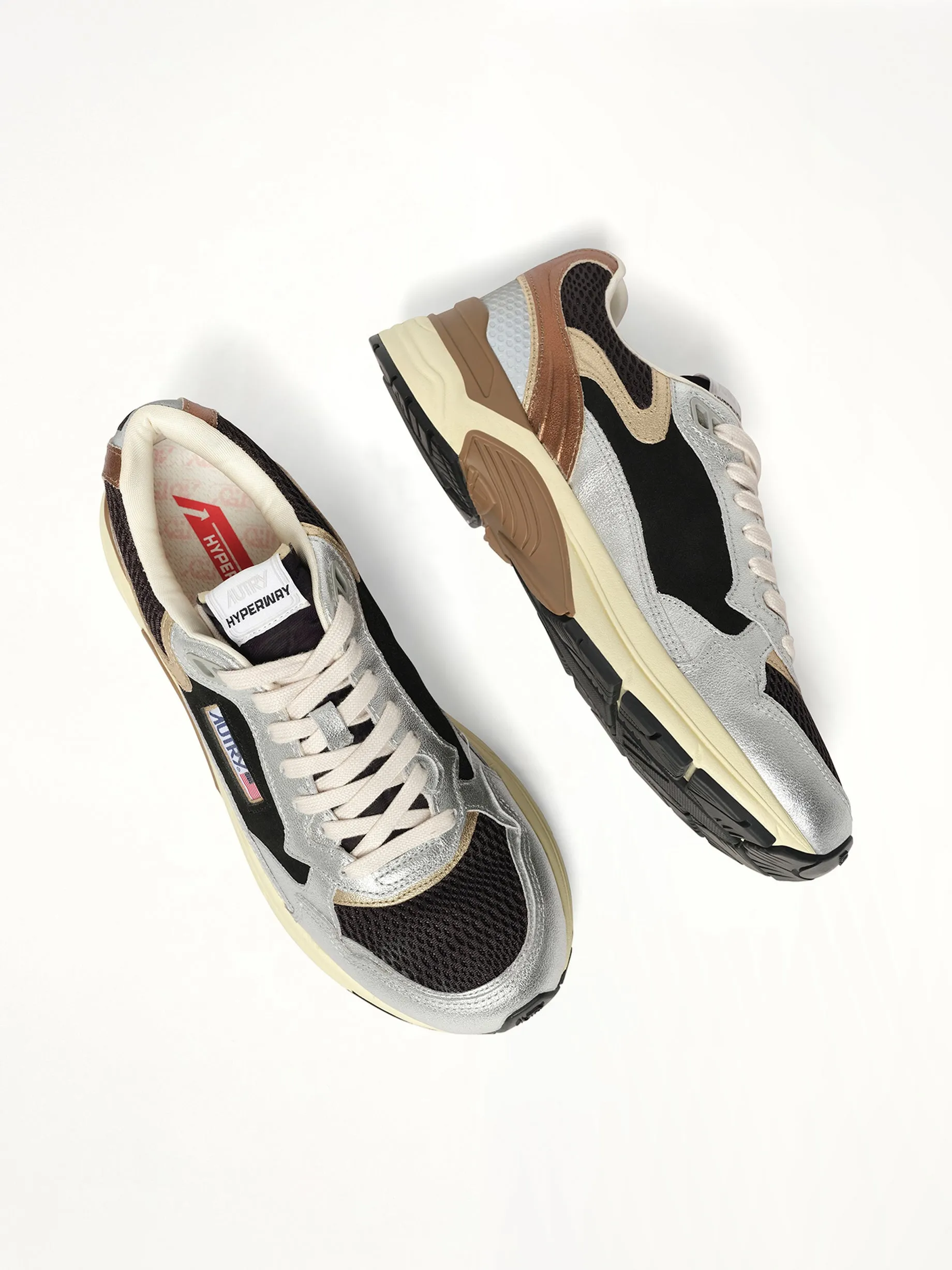 Hyperway Low Sneaker in Silver/Black sold by MARAIS product image thumbnail 4