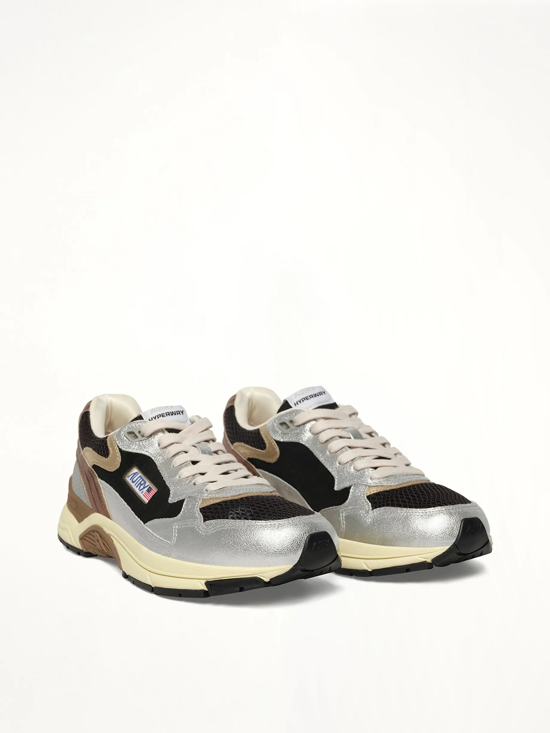 Hyperway Low Sneaker in Silver/Black sold by MARAIS product image thumbnail 2