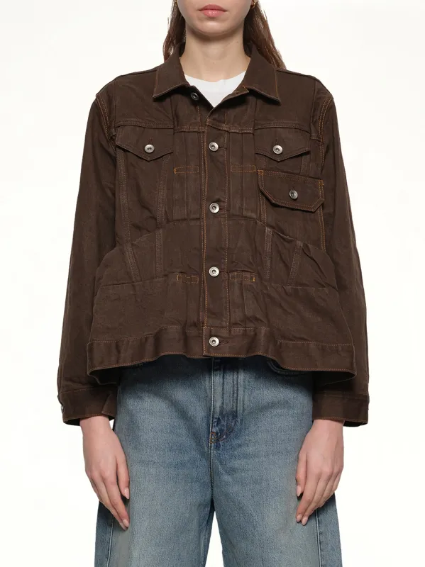 Denim Jacket in Brown sold by MARAIS