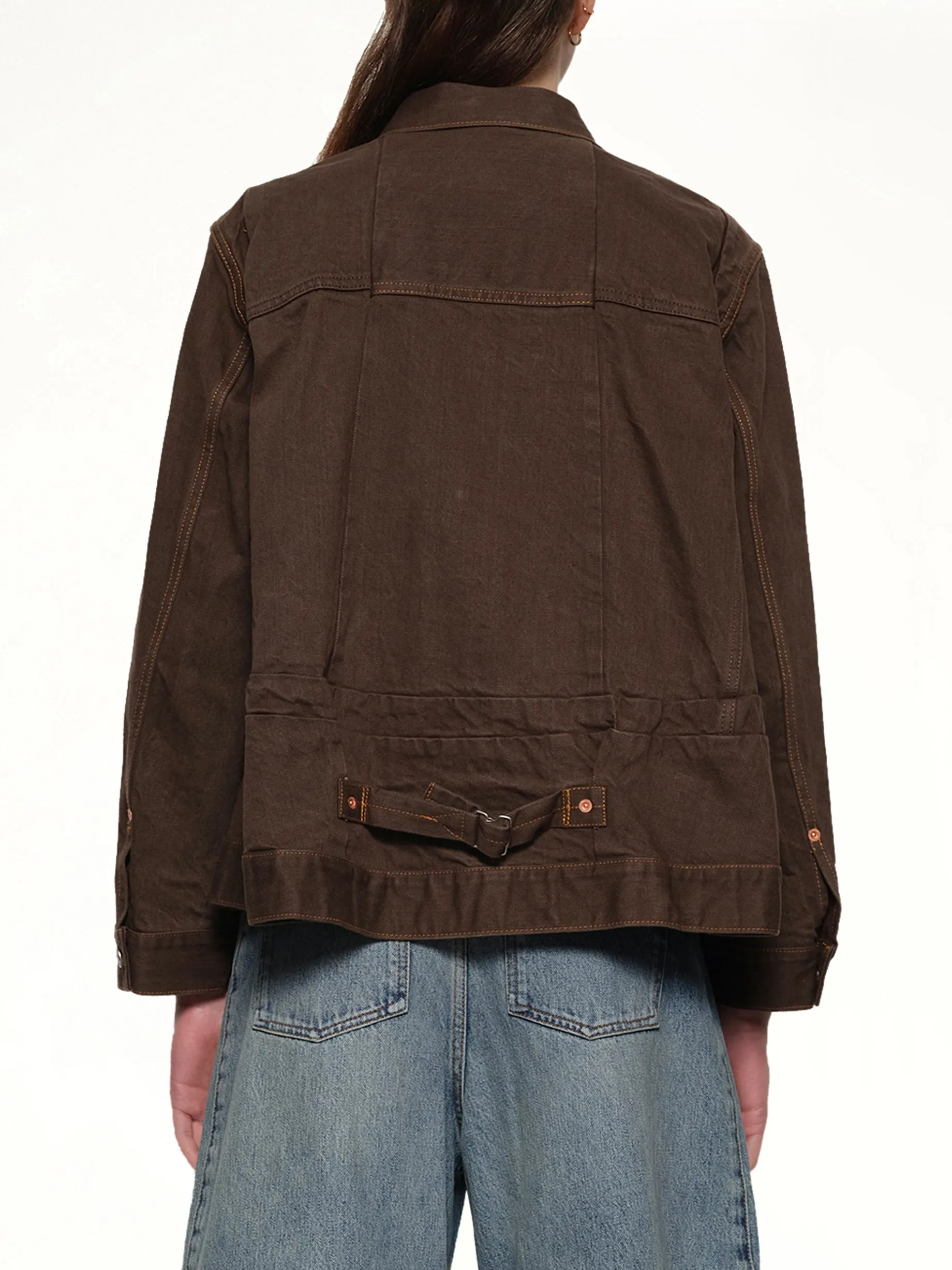 Denim Jacket in Brown sold by MARAIS product image thumbnail 5