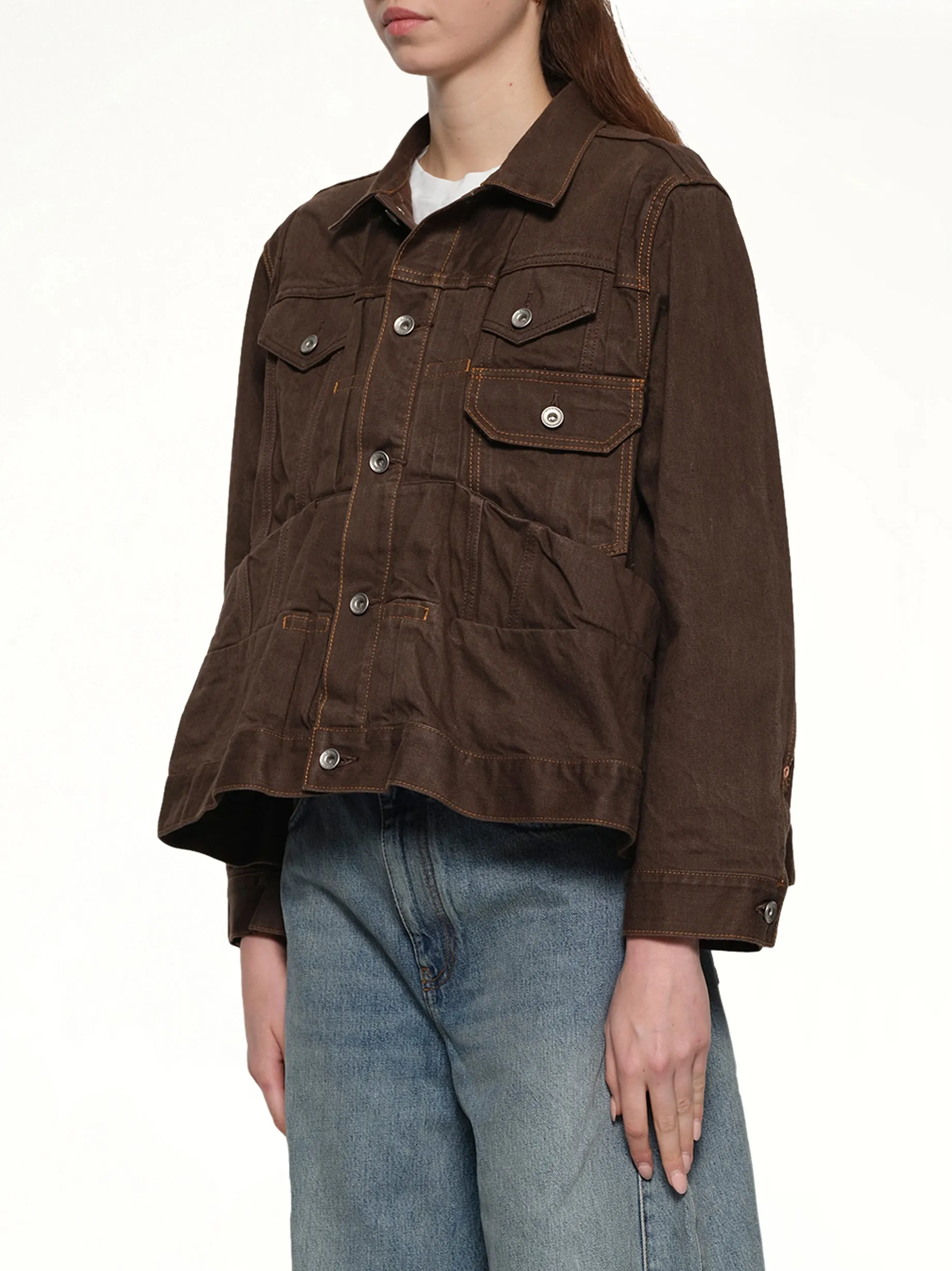 Denim Jacket in Brown sold by MARAIS product image thumbnail 3