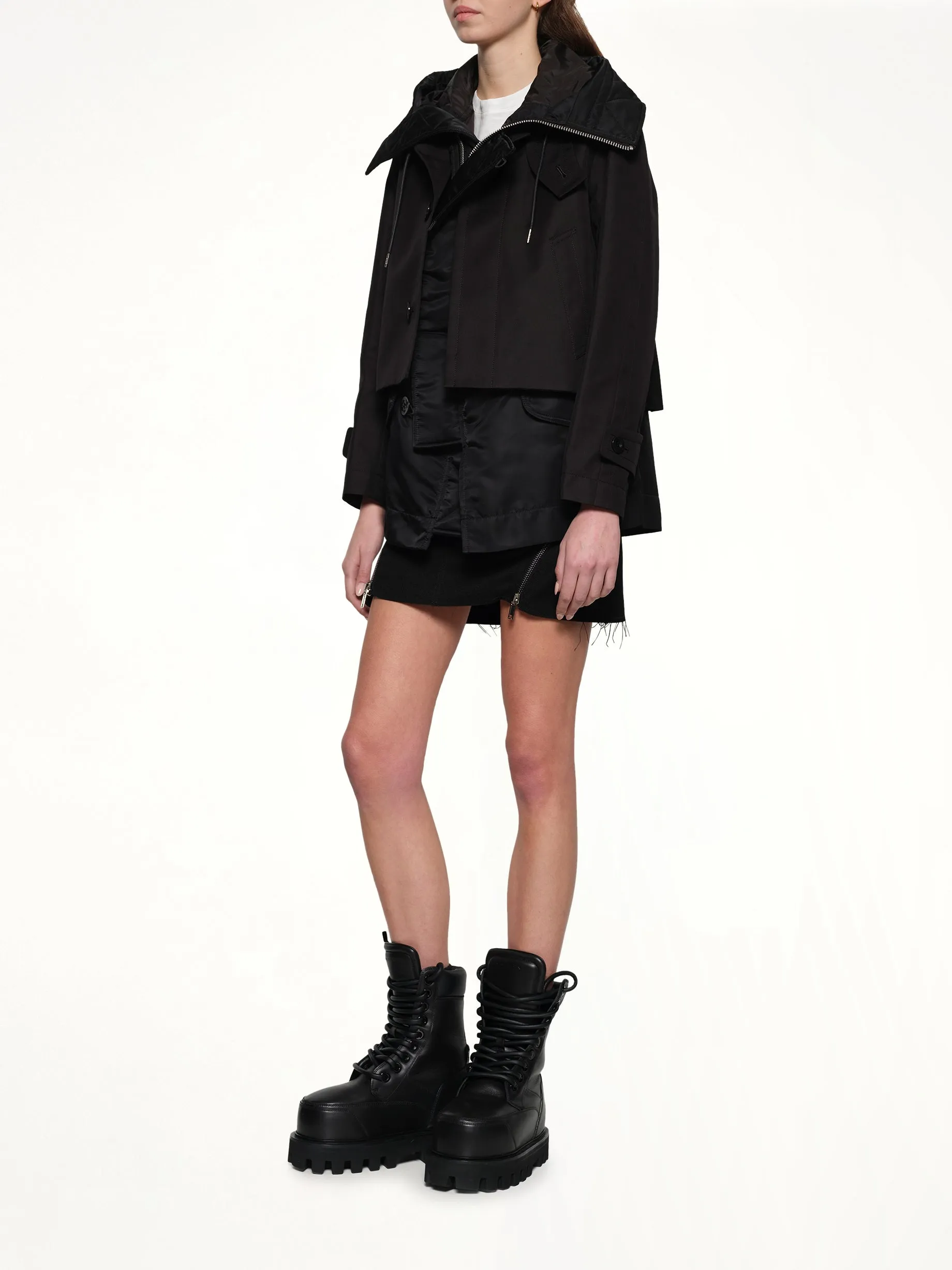 Cotton Gabardine Blouson in Black sold by MARAIS product image thumbnail 4