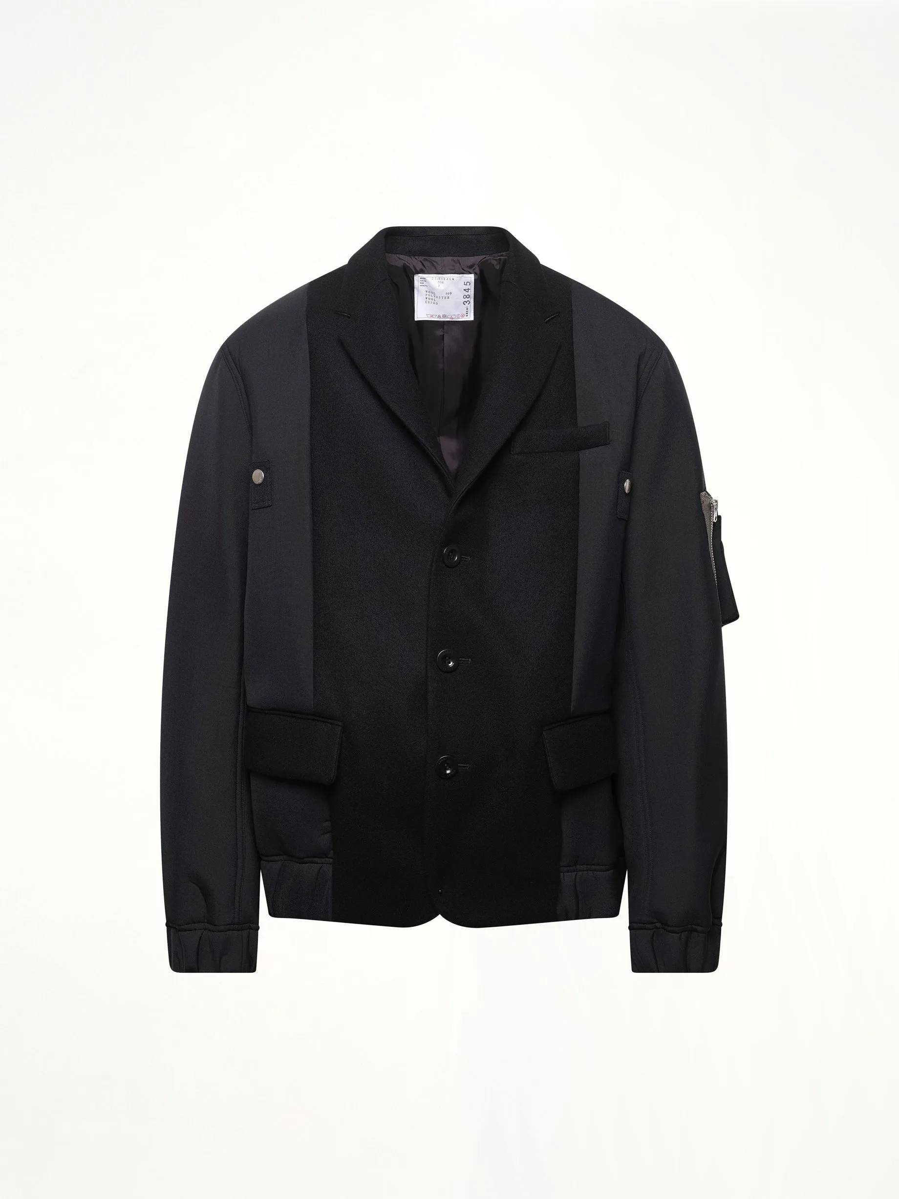 Wool Melton Jacket in Black sold by MARAIS product image thumbnail 2