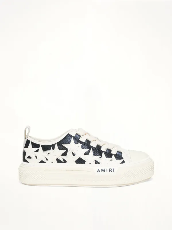 Denim Stars Court Low Sneaker in Wet Shimmer sold by MARAIS