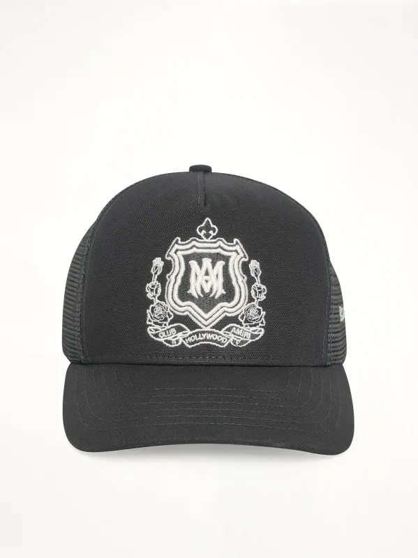 MA Crest Trucker Hat in Black sold by MARAIS