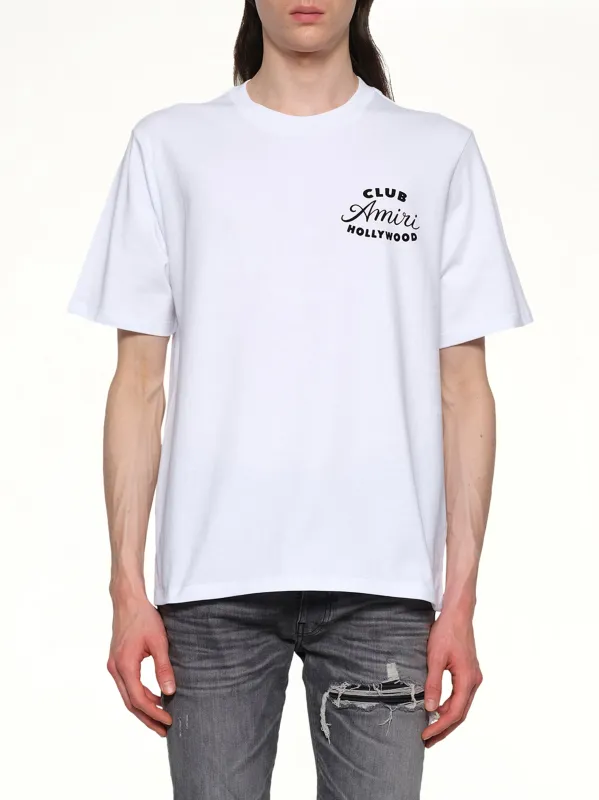 Club Amiri Tee in White sold by MARAIS