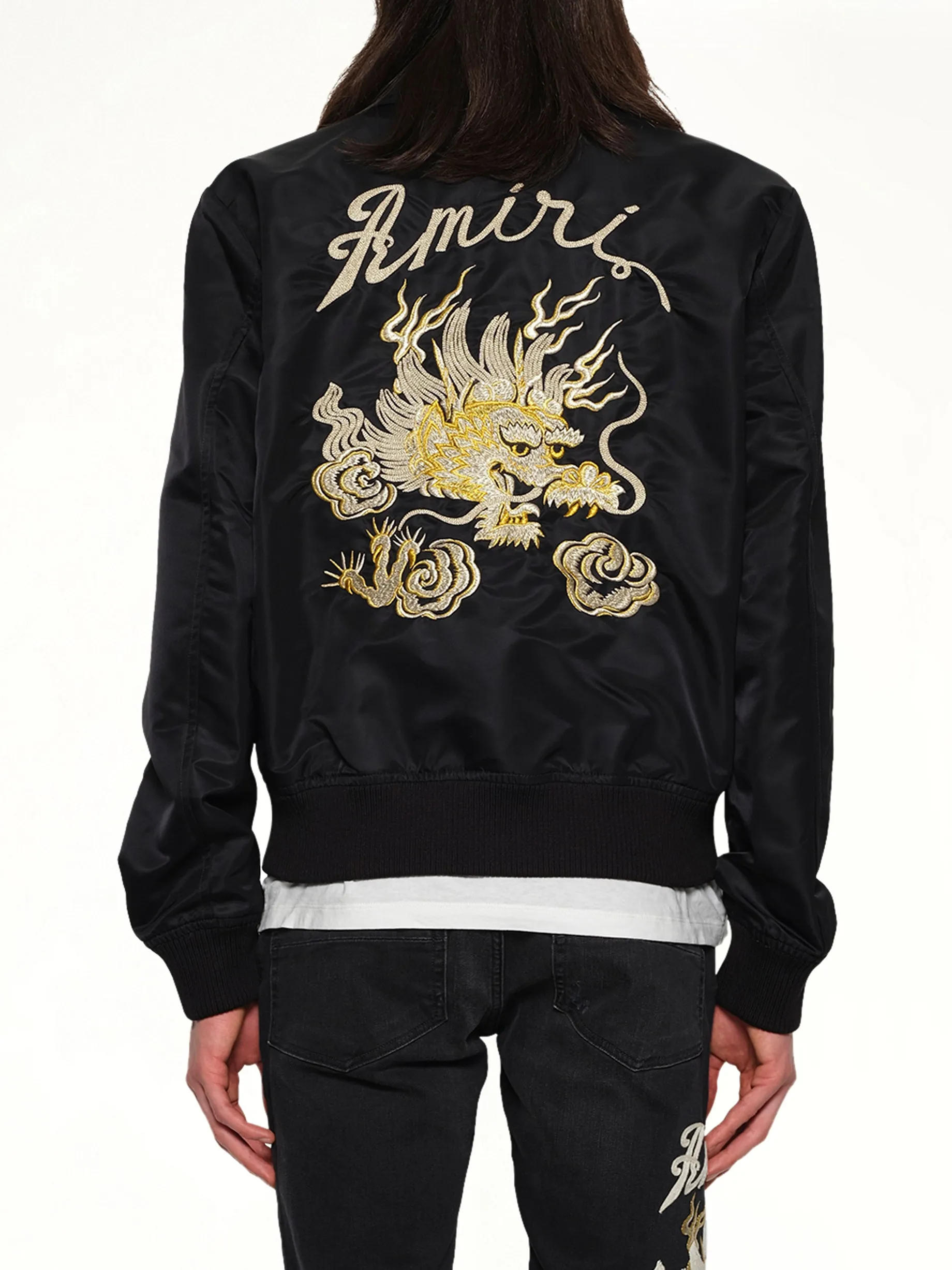AMIRI Dragon Nylon Bomber in Black sold by MARAIS product image thumbnail 5